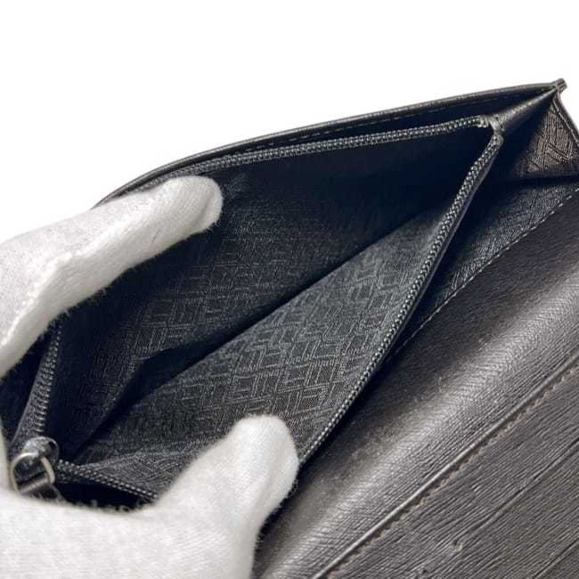 Alfred Dunhill Dunhill bi-fold long wallet, dark brown, Sidecar design, leather. Size ONE SIZE - 6 Thumbnail