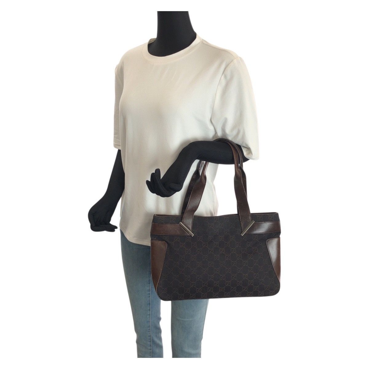 Gucci Gucci Gucci GG Canvas Leather 2way Bag Textile Shoulder Bag 73983 DUTY FREE for USA Size ONE SIZE - 7 Thumbnail
