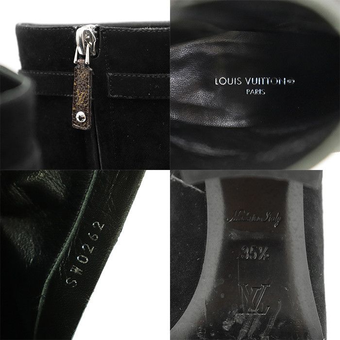 Louis Vuitton Louis Vuitton Louis Vuitton Metal Monogram Flower Heel Suede Boots Leather Shoes DUTY FREE for USA Size ONE SIZE - 10 Thumbnail