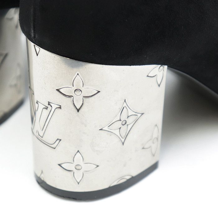 Louis Vuitton Louis Vuitton Louis Vuitton Metal Monogram Flower Heel Suede Boots Leather Shoes DUTY FREE for USA Size ONE SIZE - 5 Thumbnail
