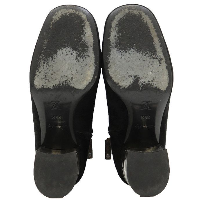 Louis Vuitton Louis Vuitton Louis Vuitton Metal Monogram Flower Heel Suede Boots Leather Shoes DUTY FREE for USA Size ONE SIZE - 9 Thumbnail