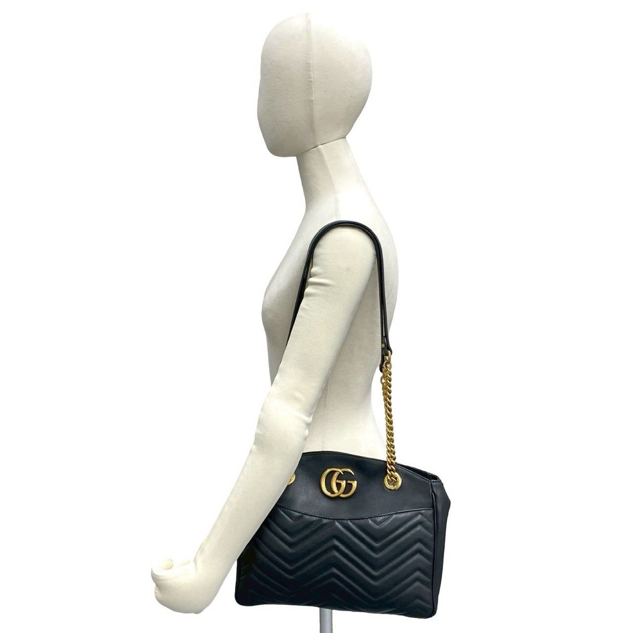 Gucci Gucci Gucci GG Marmont Leather Tote Bag Leather Shoulder Bag 443501 DUTY FREE for USA Size ONE SIZE - 3 Thumbnail