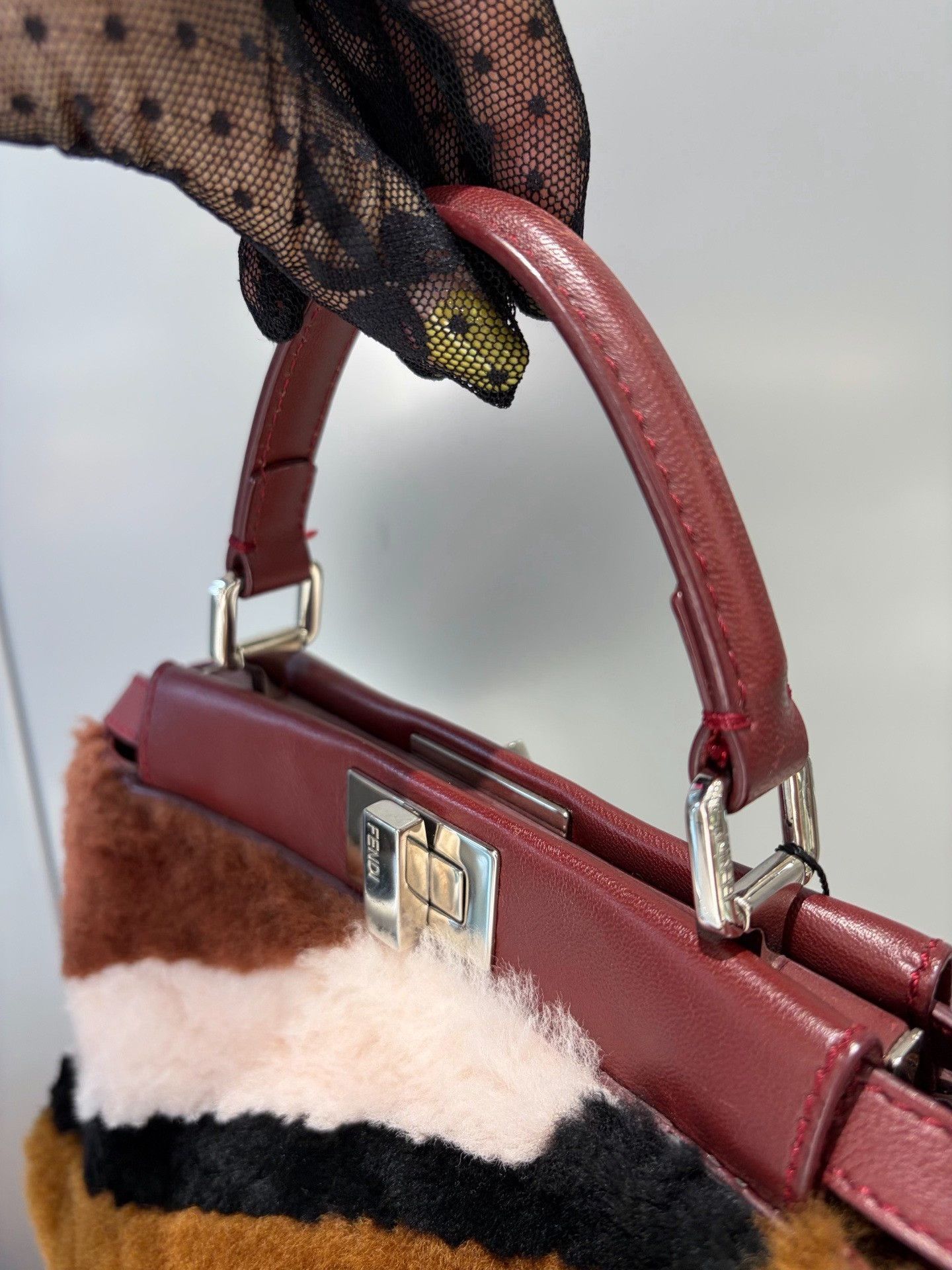Fendi Fendi Peekaboo Leather Handbag Size ONE SIZE - 7 Thumbnail
