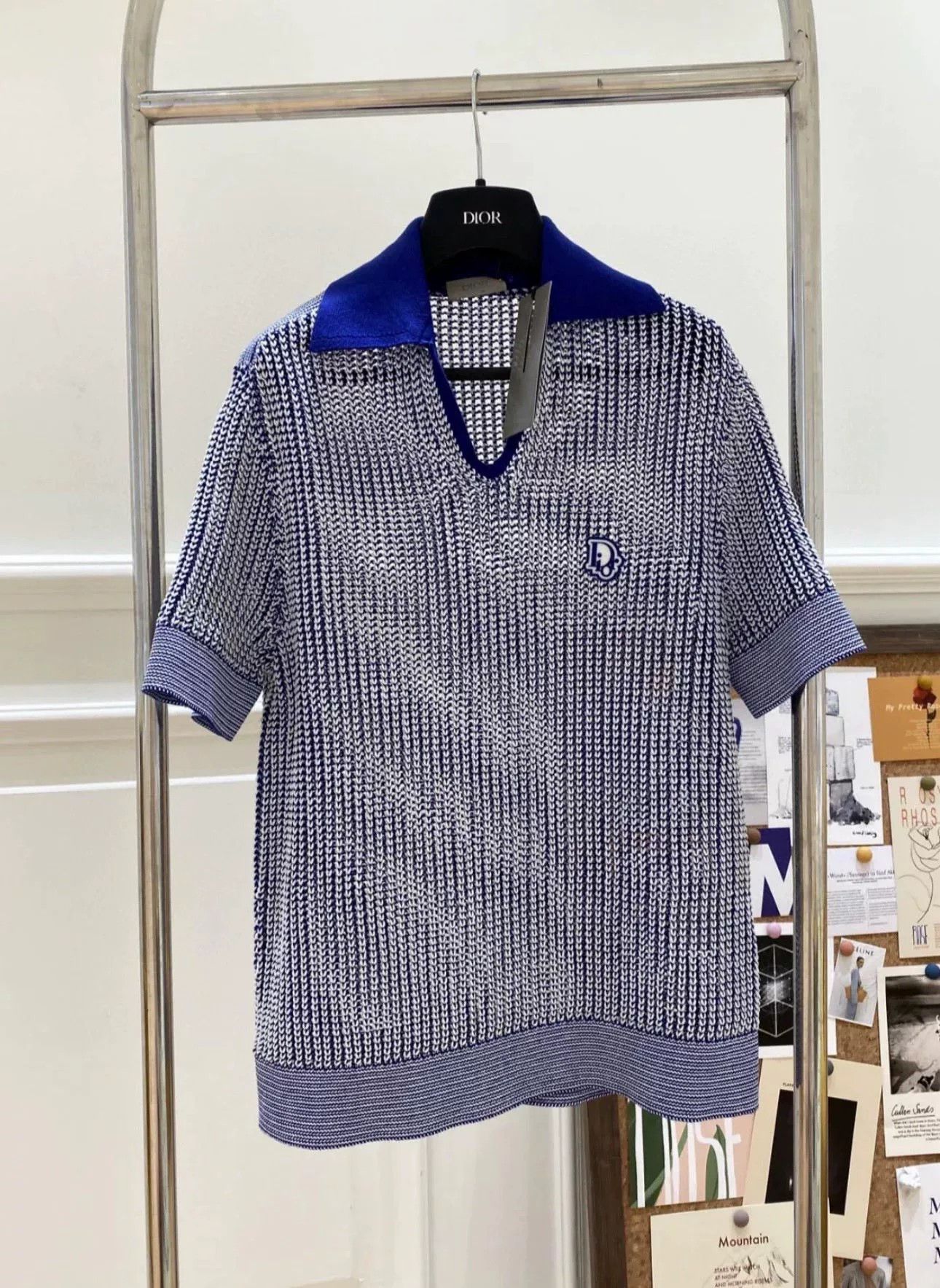 Dior Dior Hollow Knit Men's V-Neck Polo Size US M / EU 48-50 / 2 - 6 Thumbnail