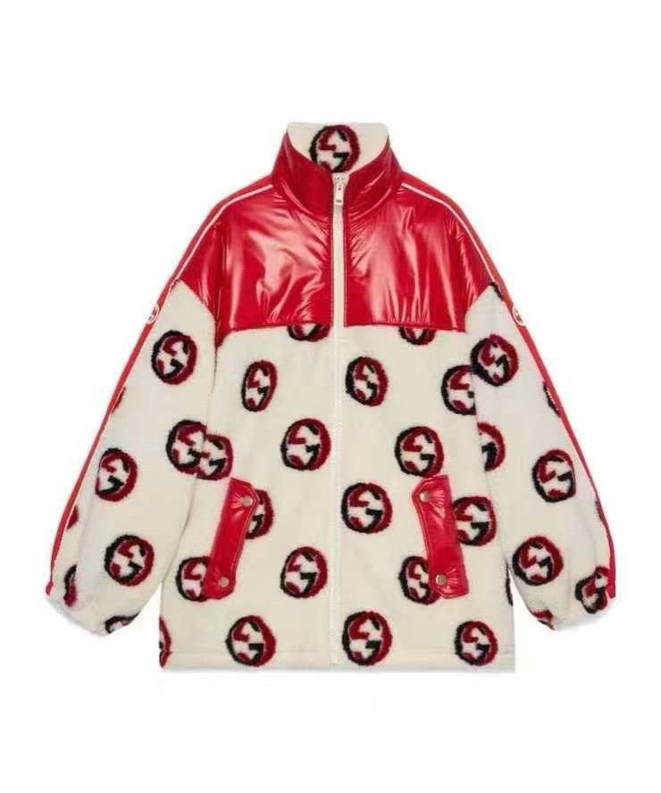 Gucci Gucci Double G Teddy Red Shearling Jacket Size L / US 10 / IT 46 - 4 Thumbnail