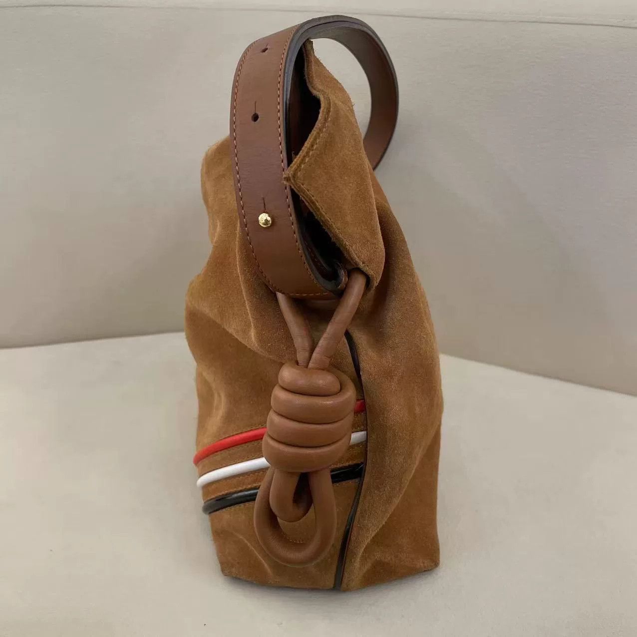 Loewe Loewe Vintage Brown Suede Crossbody Bag Size ONE SIZE - 3 Thumbnail