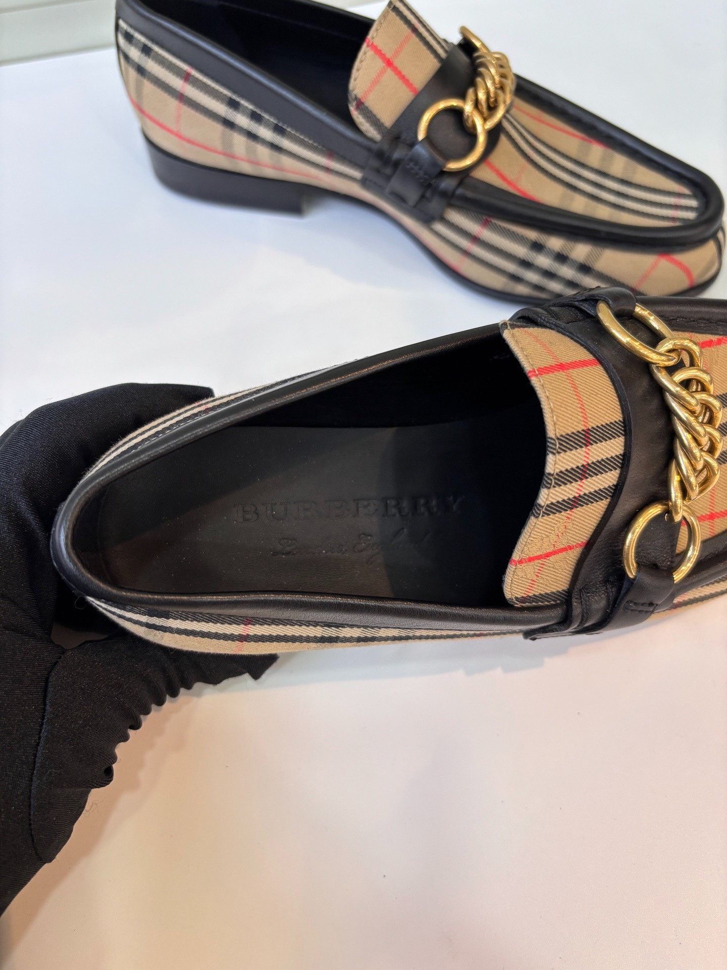 Burberry Burberry Classic Check Slip-On Loafers Size US 4.5 / IT 34.5 - 2 Thumbnail