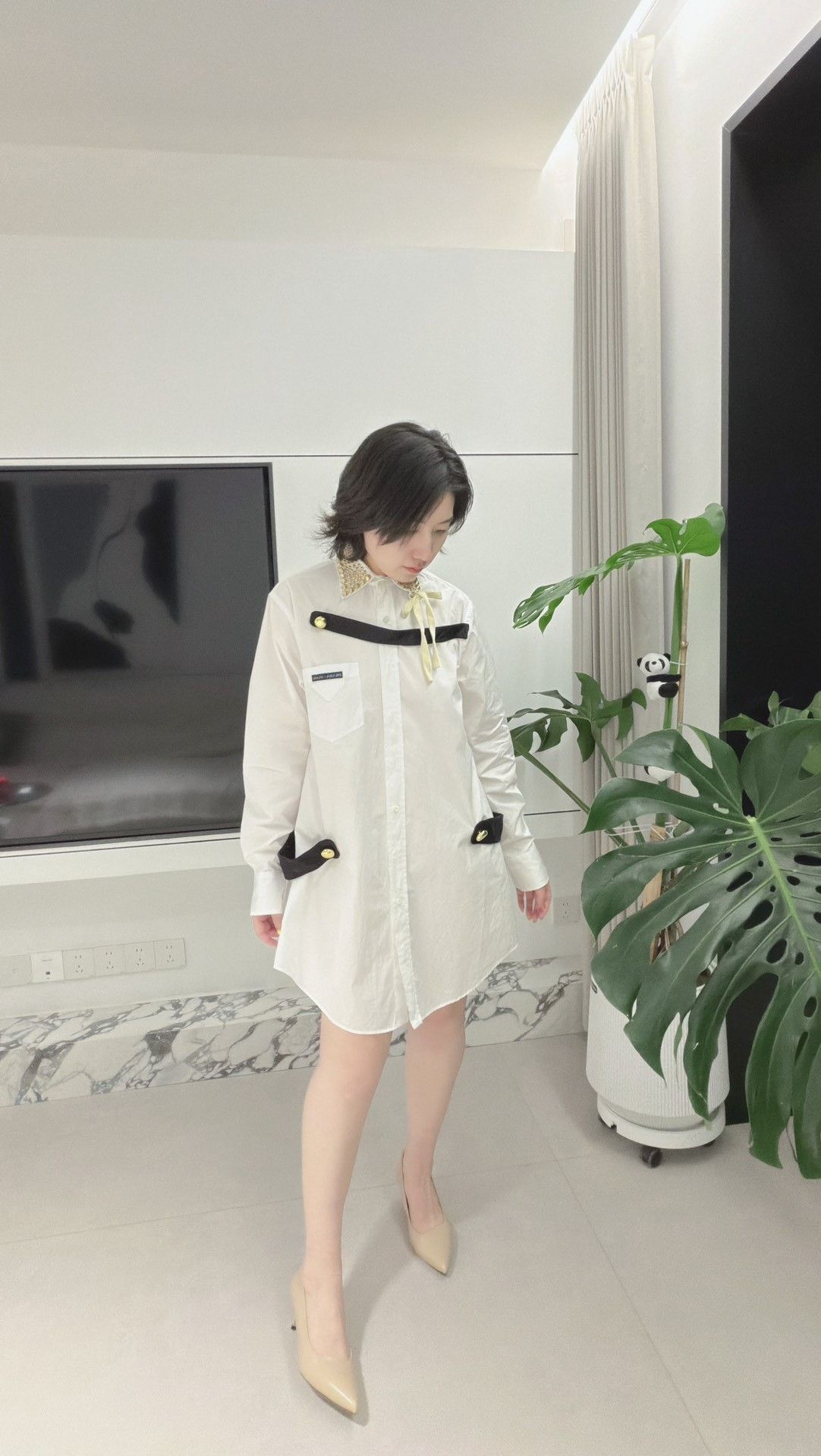 Prada Prada White Cotton Shirt L Size L / US 10 / IT 46 - 2 Thumbnail