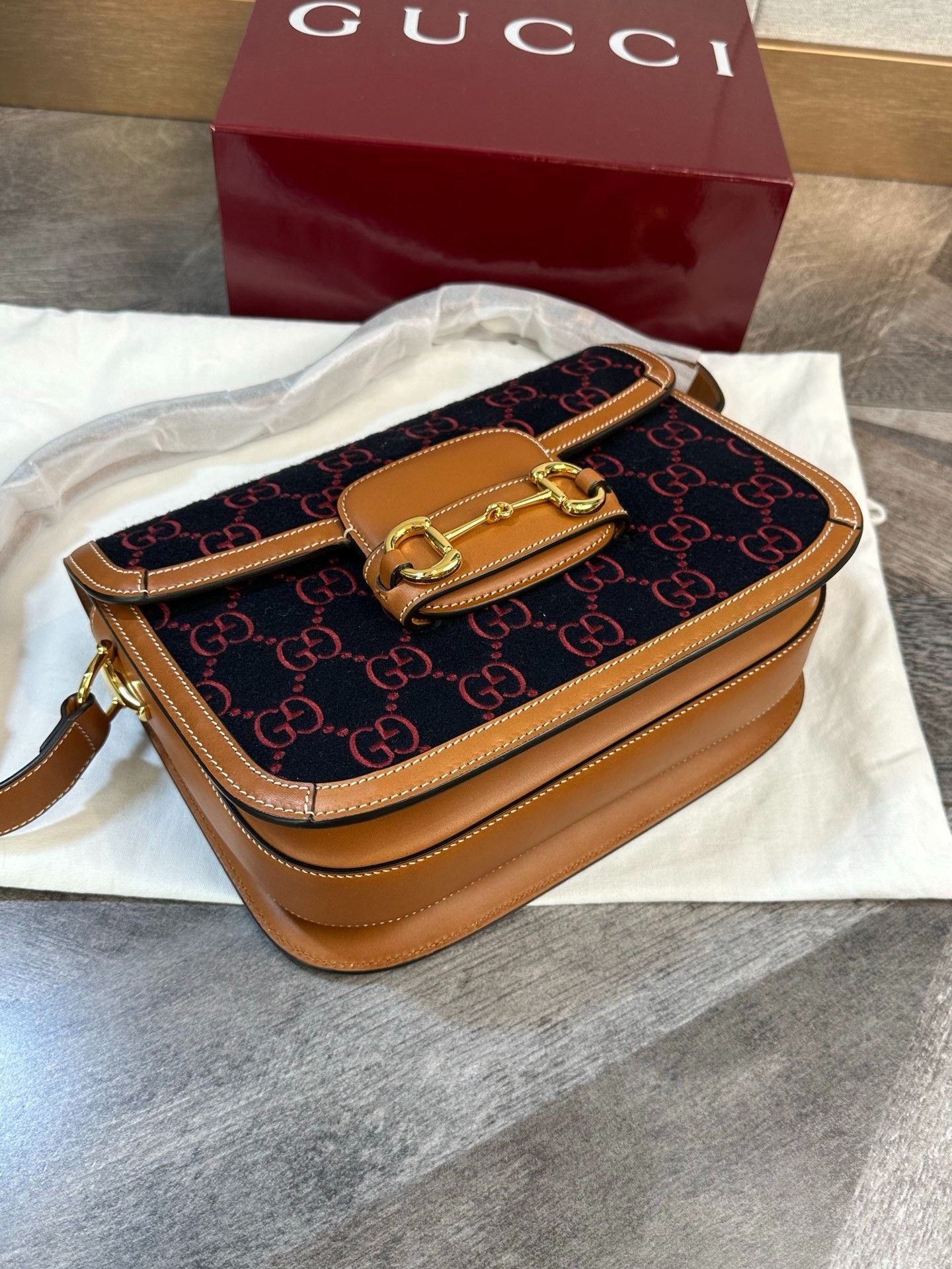 Gucci Gucci 1955 Monogram Saddle Bag Size ONE SIZE - 6 Thumbnail