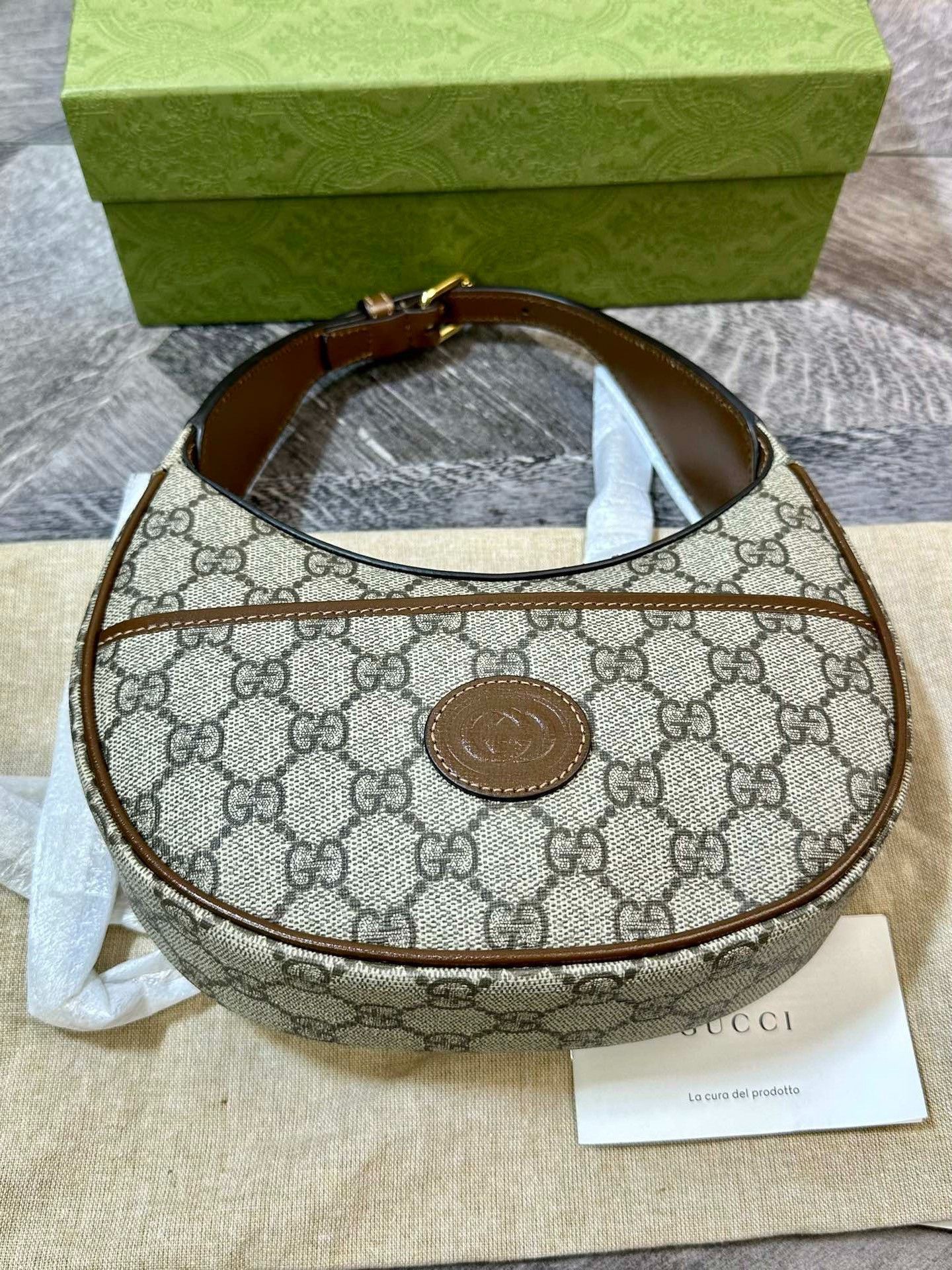 Gucci Gucci GG Monogram Leather Moon Bag Size ONE SIZE - 3 Thumbnail