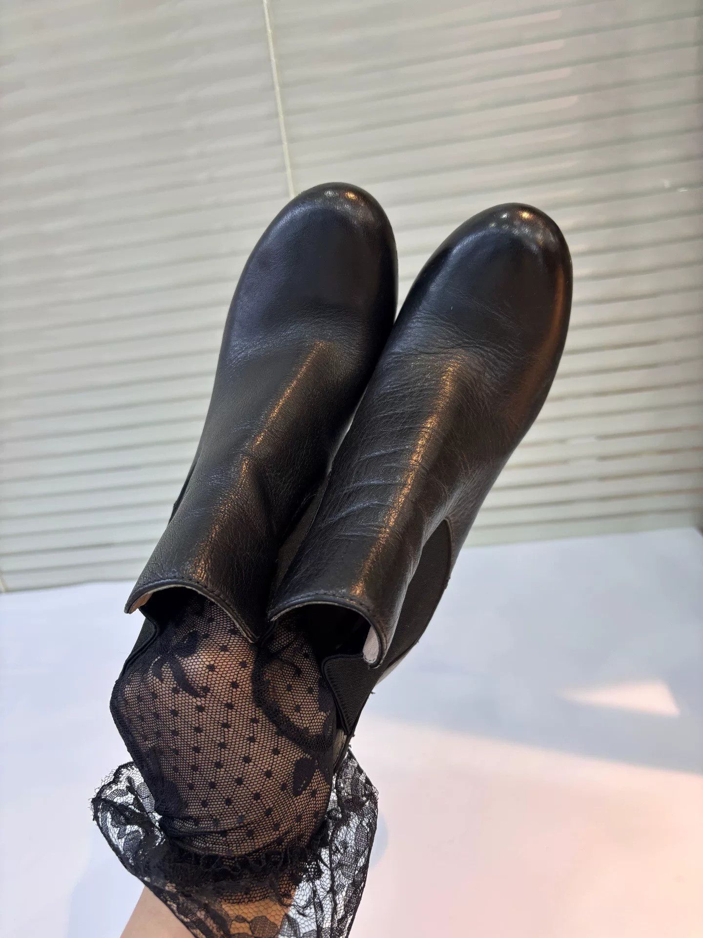 Prada Prada Black Leather Ankle Boots Size US 5.5 / IT 35.5 - 6 Thumbnail