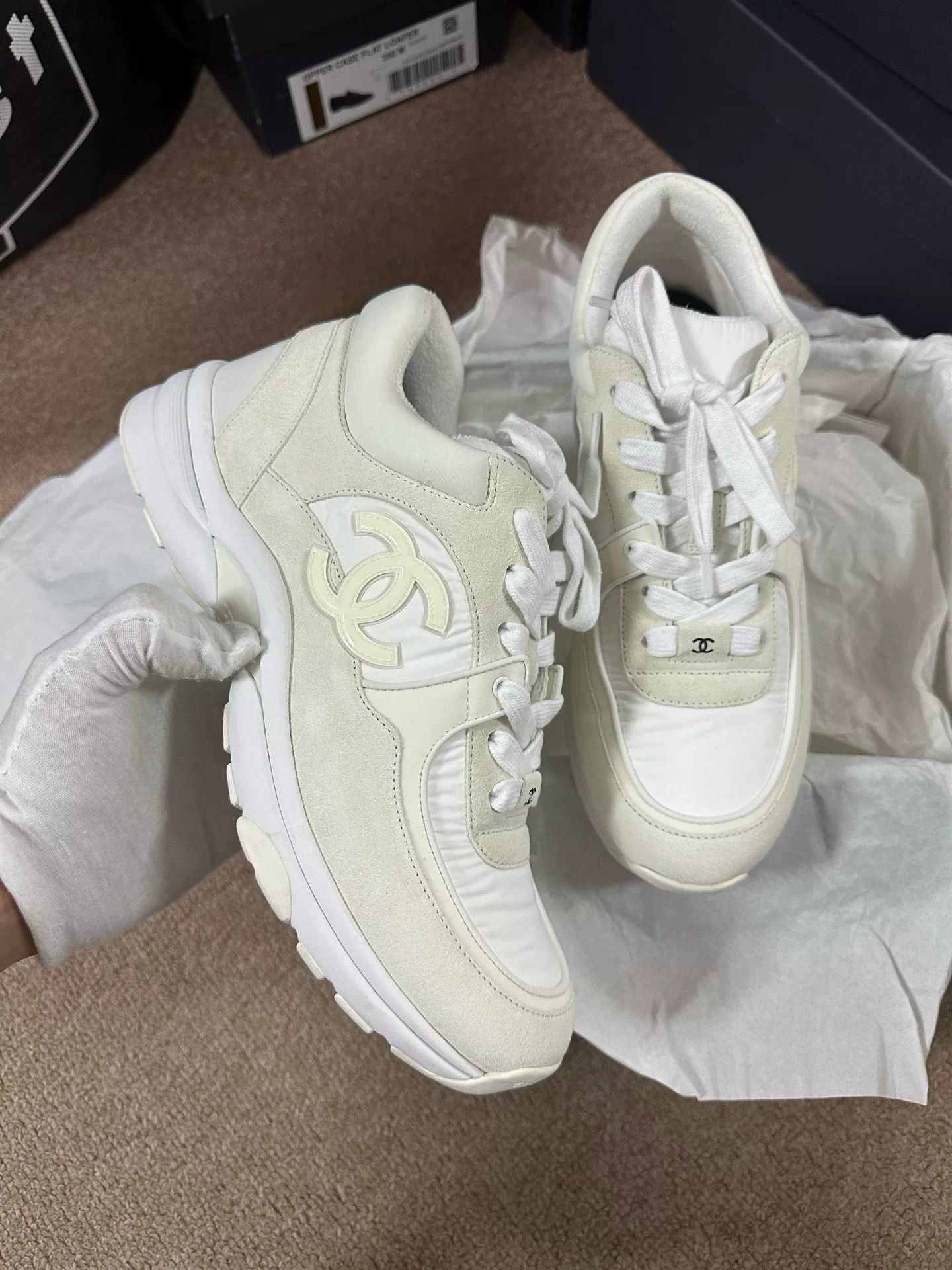 Chanel Chanel Classic Beige Women's Sneakers Size US 8 / IT 38 - 4 Thumbnail