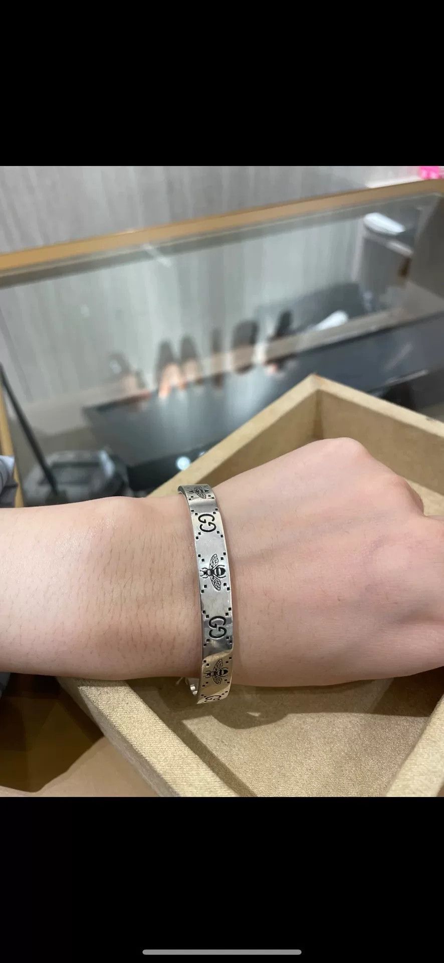 Gucci Gucci 925 Silver Unisex Bee GG Bracelet Size ONE SIZE - 8 Thumbnail