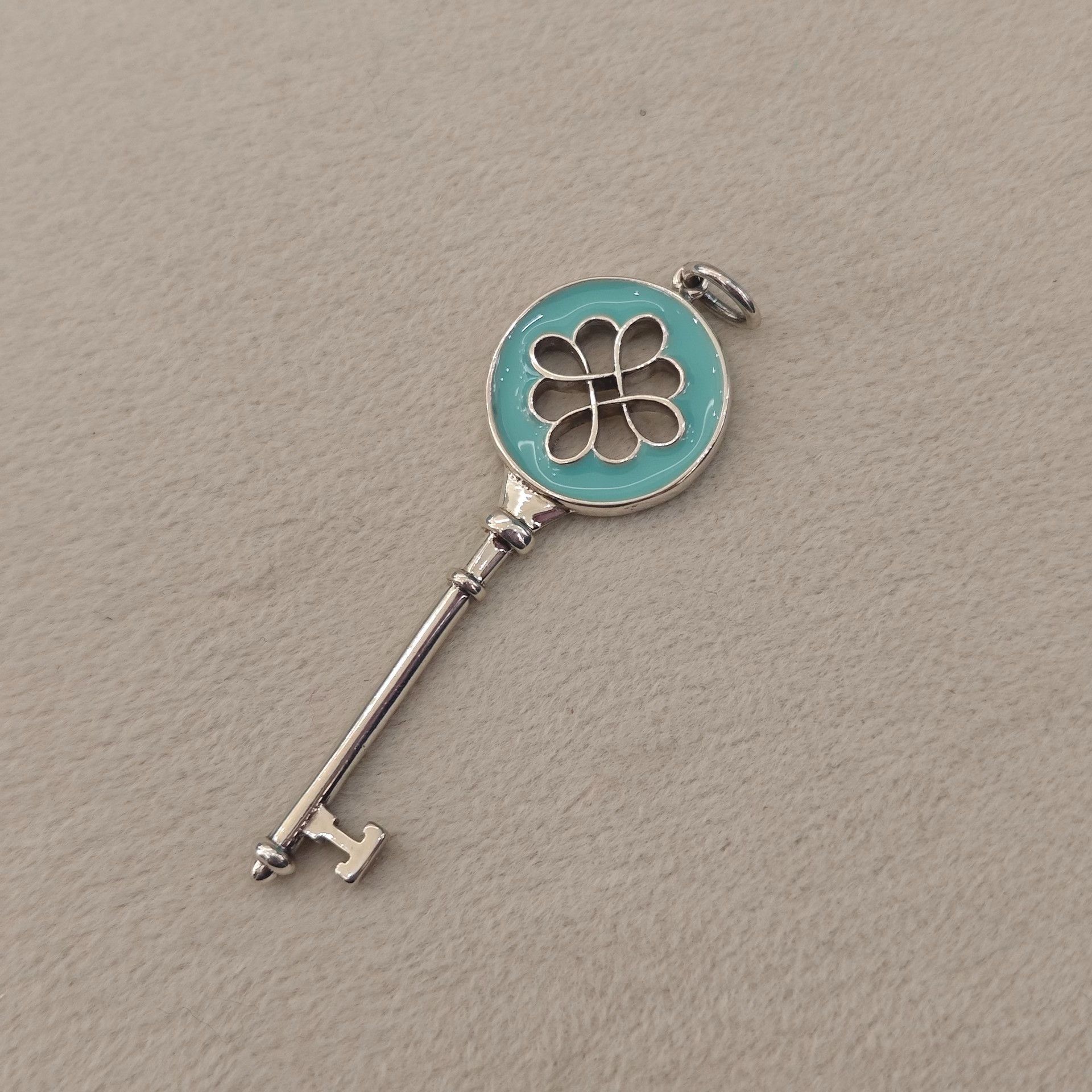 Tiffany & Co. Tiffany Keys 925 Silver Blue Enamel Key Pendant Size ONE SIZE - 2 Thumbnail