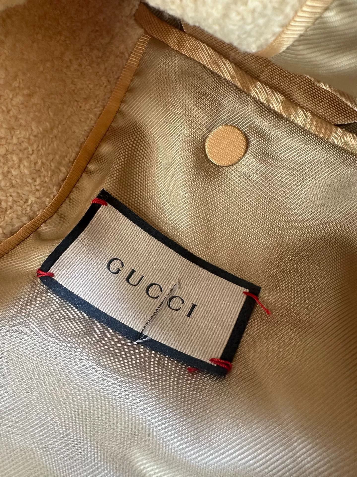 Gucci Gucci Beige Soft Tweed Oversized Lapel Coat Size S / US 4 / IT 40 - 4 Thumbnail