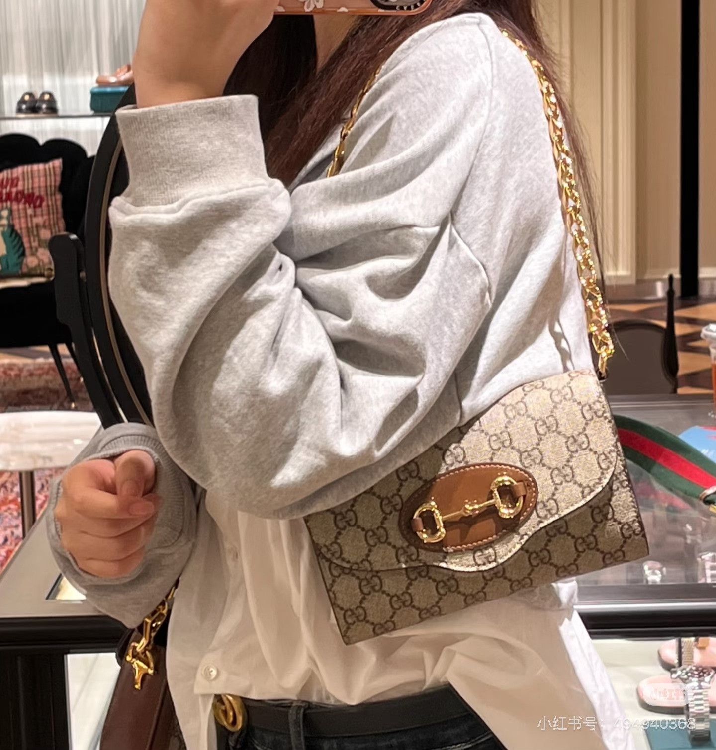 Gucci Gucci Monogram 1955 Double Strap Size ONE SIZE - 9 Thumbnail