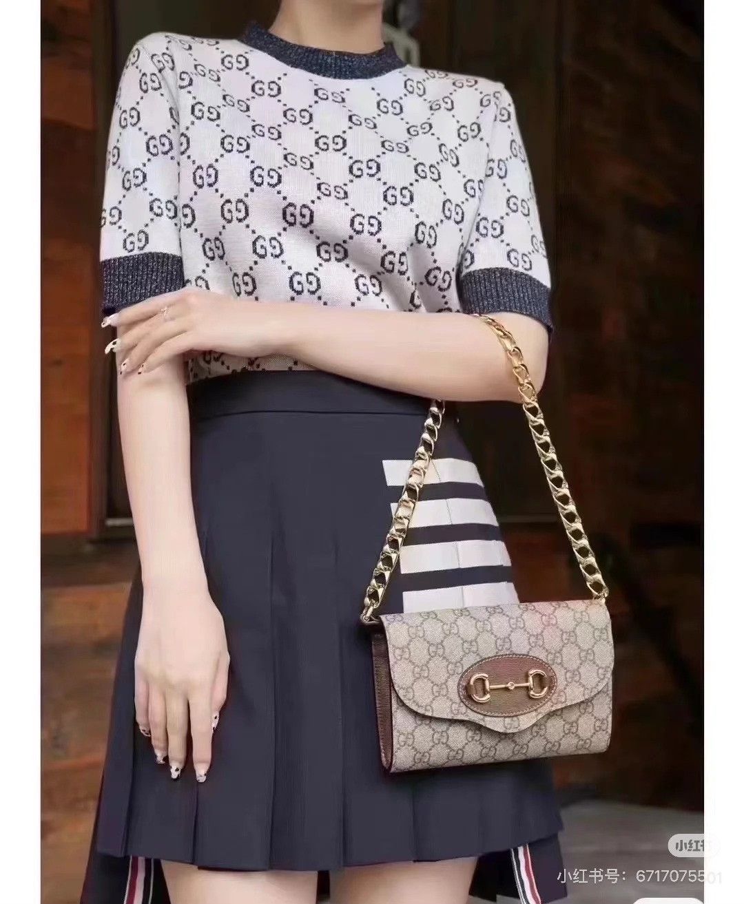 Gucci Gucci Monogram 1955 Double Strap Size ONE SIZE - 8 Thumbnail