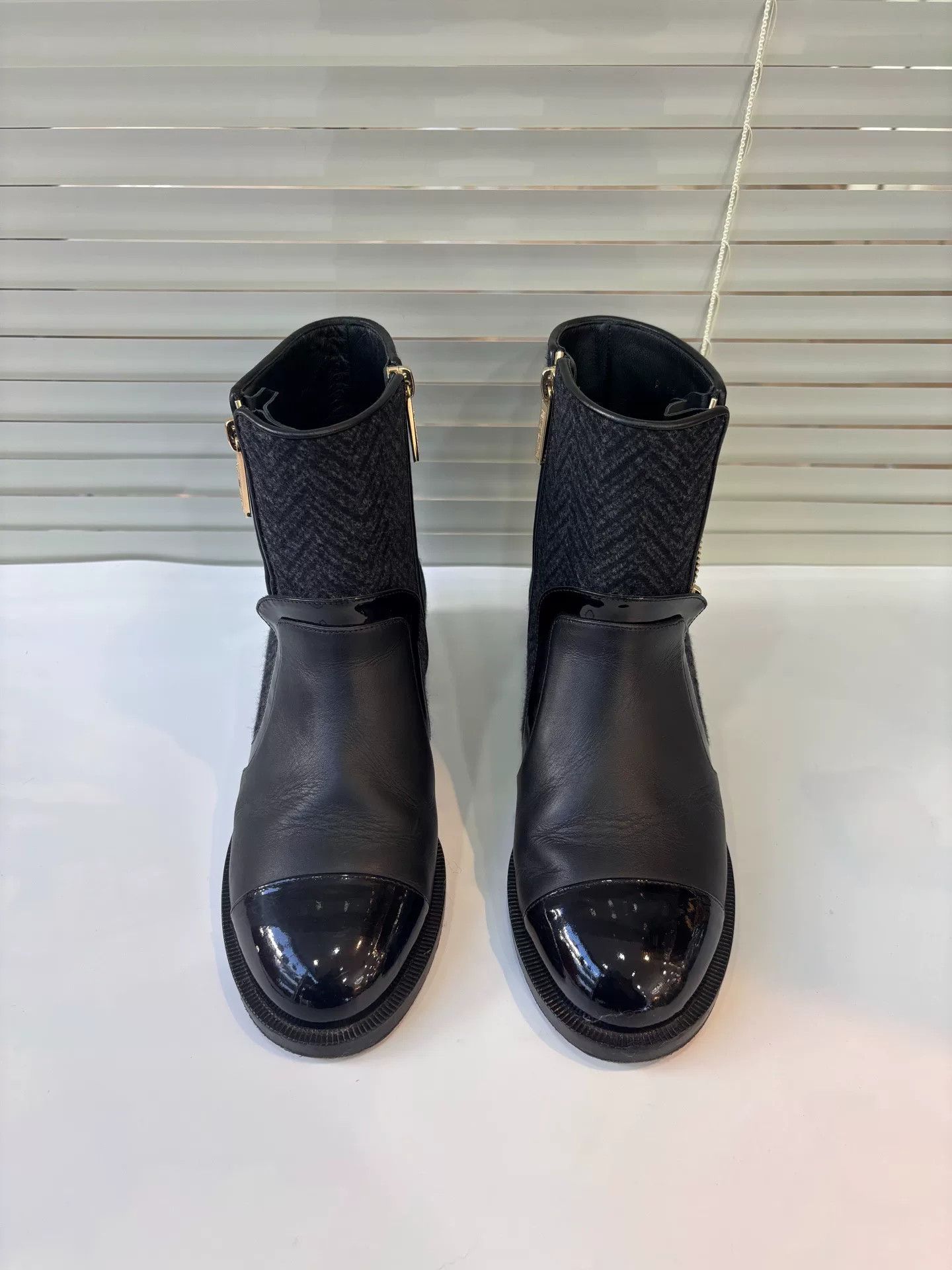 Chanel Chanel Black Spliced Short Boots Size US 6 / IT 36 - 3 Thumbnail