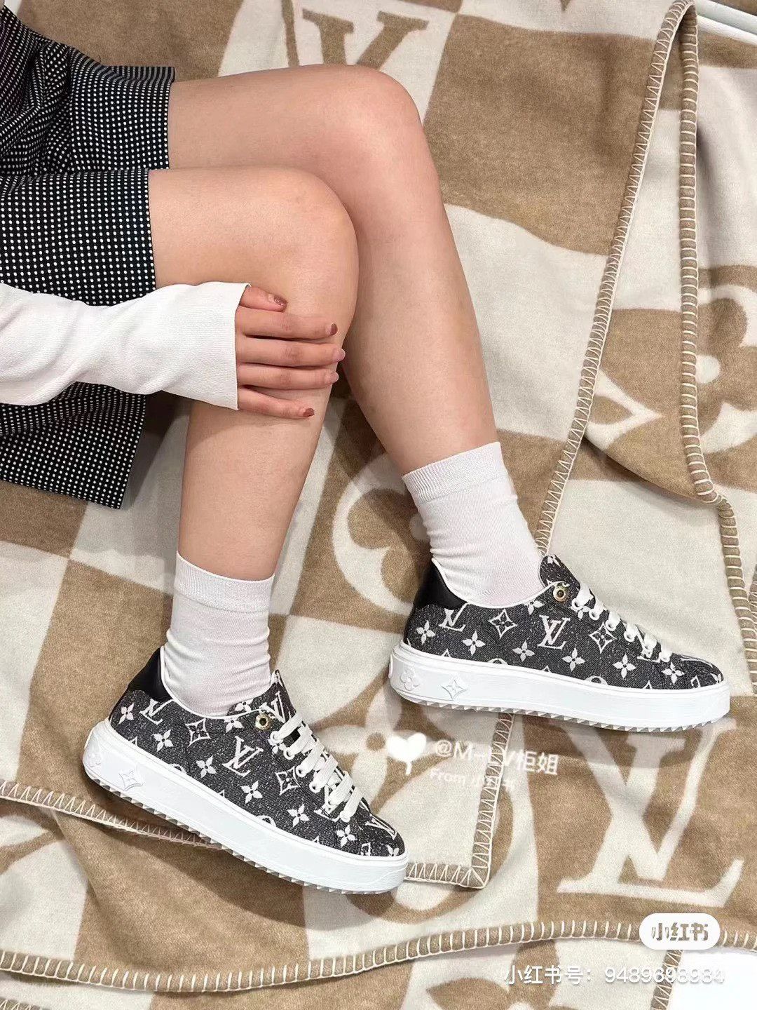 Louis Vuitton LV Time Out Monogram Platform Sneakers Size US 5.5 / IT 35.5 - 9 Thumbnail