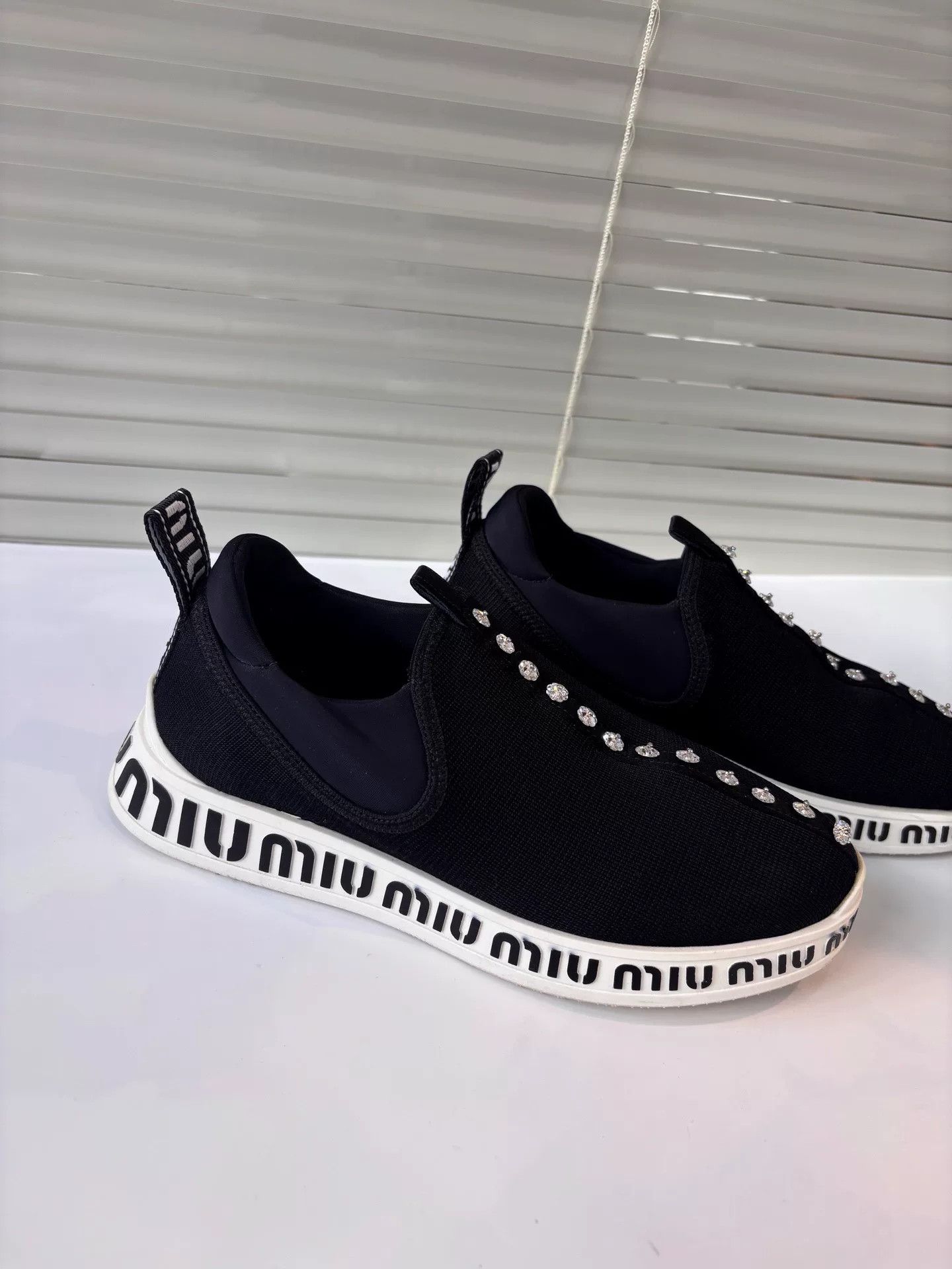 Miu Miu Miu Miu Black Diamond Casual Shoes Size US 5.5 / IT 35.5 - 9 Thumbnail