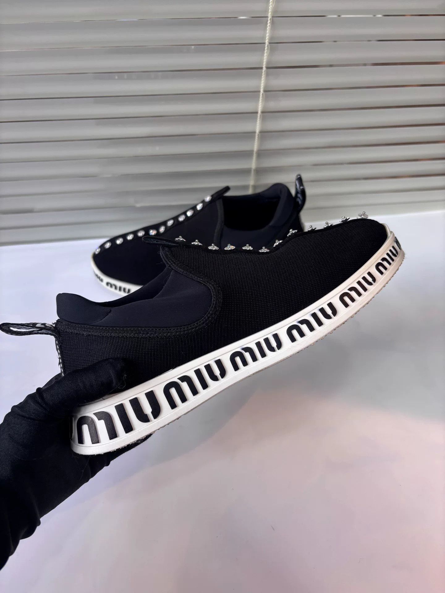 Miu Miu Miu Miu Black Diamond Casual Shoes Size US 5.5 / IT 35.5 - 5 Thumbnail