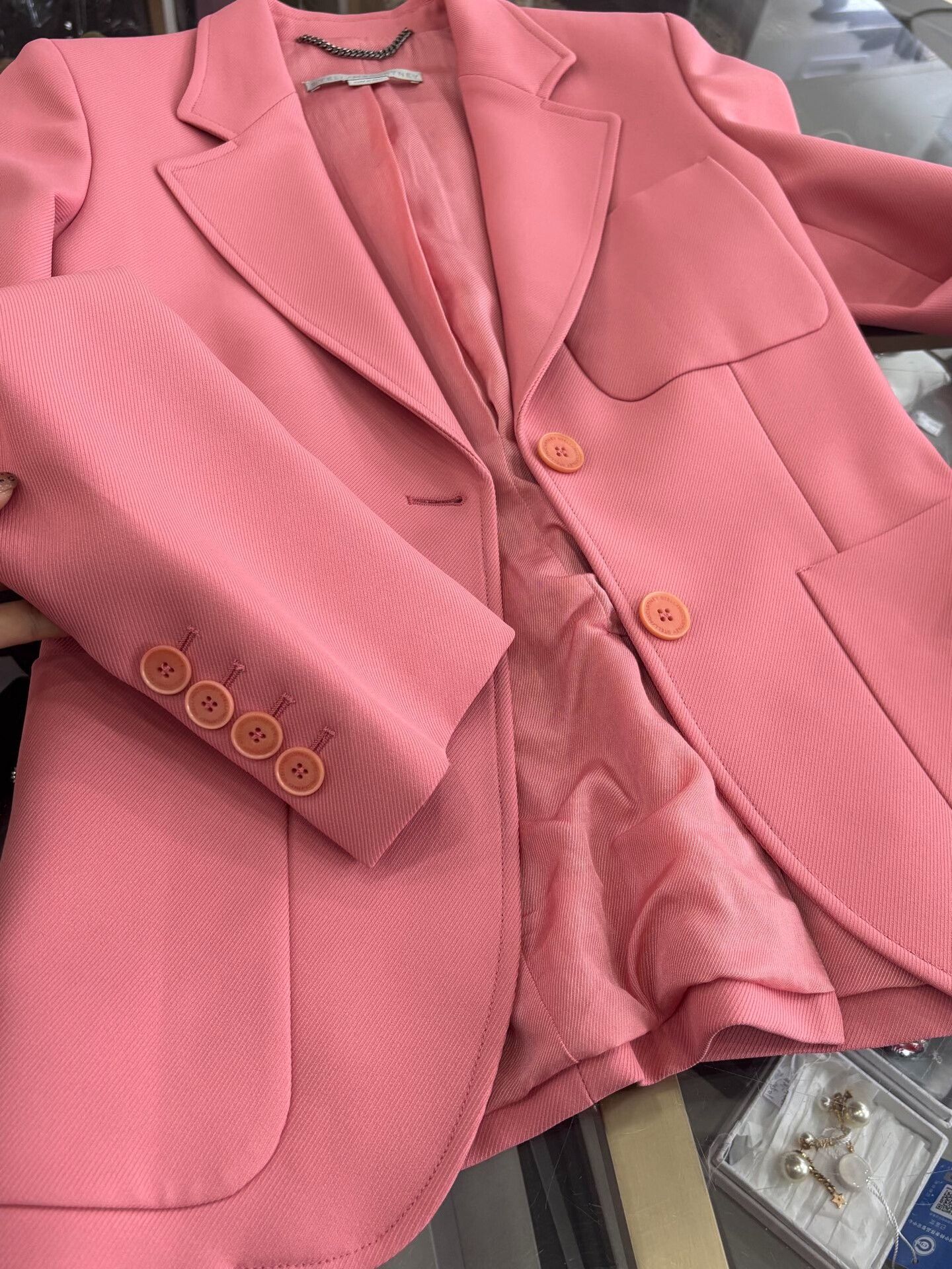 Stella McCartney Stella McCartney Pink Blazer Size 36 Size XS / US 0-2 / IT 36-38 - 8 Thumbnail
