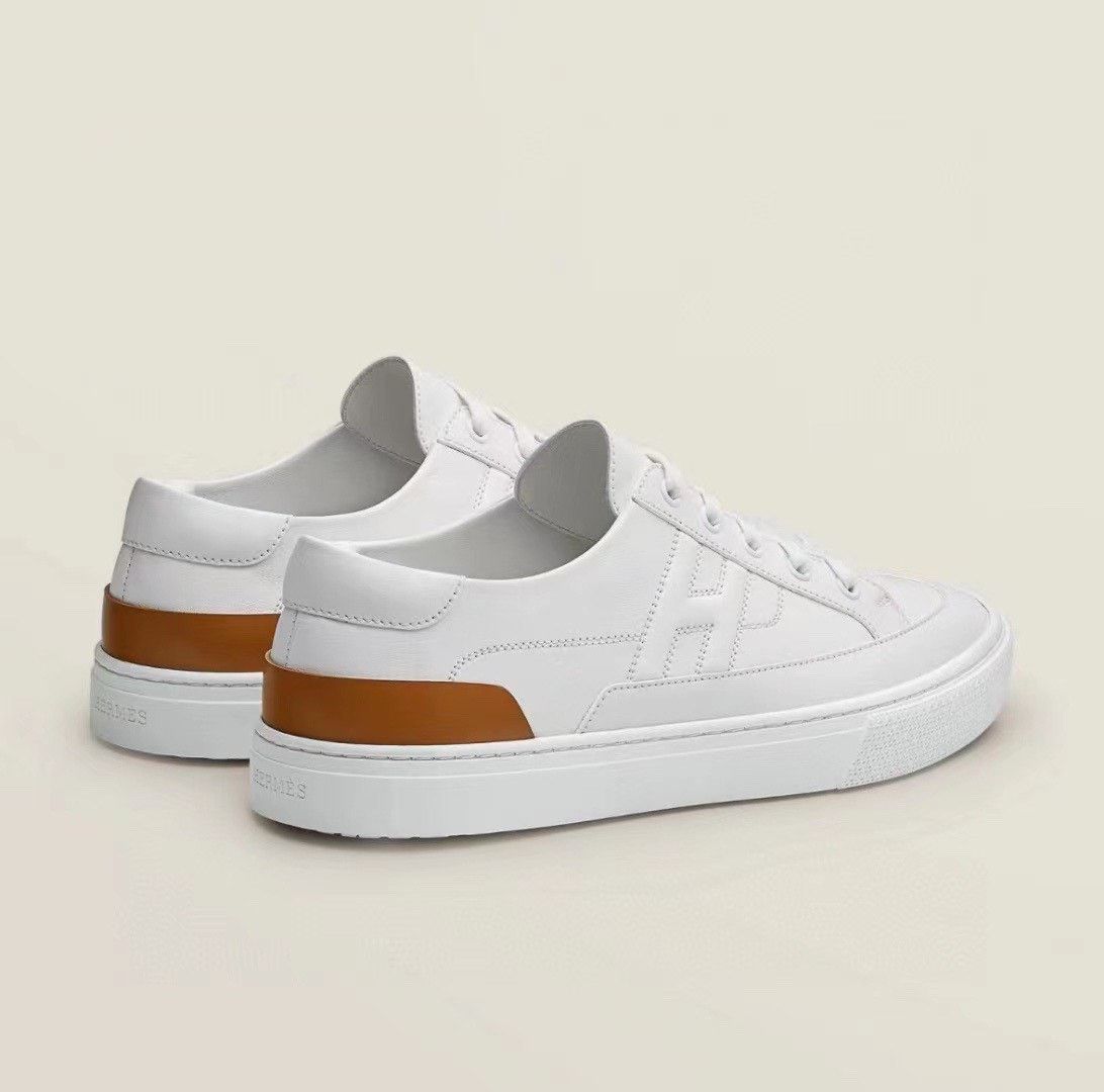 Hermes Hermes Classic White Sneakers H Logo Brown Tail Size US 5.5 / IT 35.5 - 6 Thumbnail