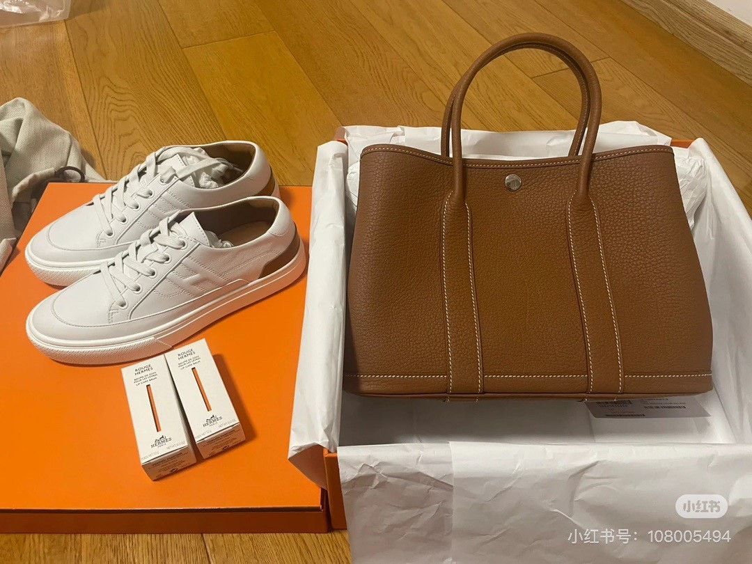 Hermes Hermes Classic White Sneakers H Logo Brown Tail Size US 5.5 / IT 35.5 - 7 Thumbnail