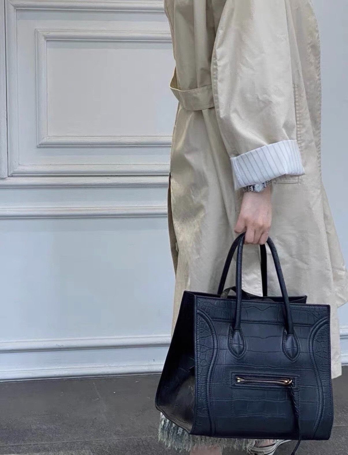 Celine Celine Black Phantom Crocodile Embossed Bag Size ONE SIZE - 5 Thumbnail