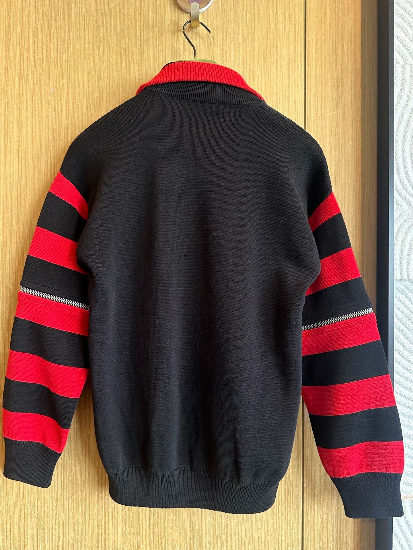 Gucci Gucci Red Black Zip Jacket Double G Logo Size US XS / EU 42 / 0 - 5 Thumbnail