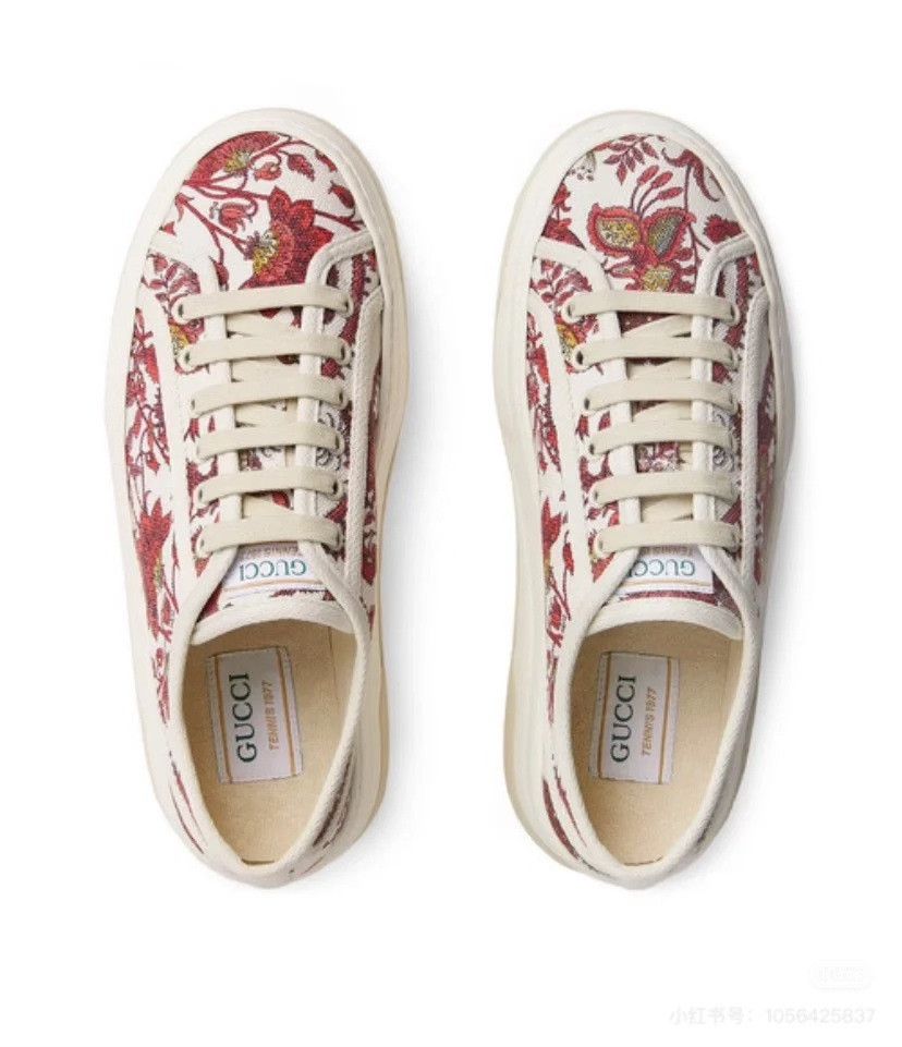 Gucci Gucci Platform Canvas Embroidered Sneakers Size US 5 / IT 35 - 4 Thumbnail