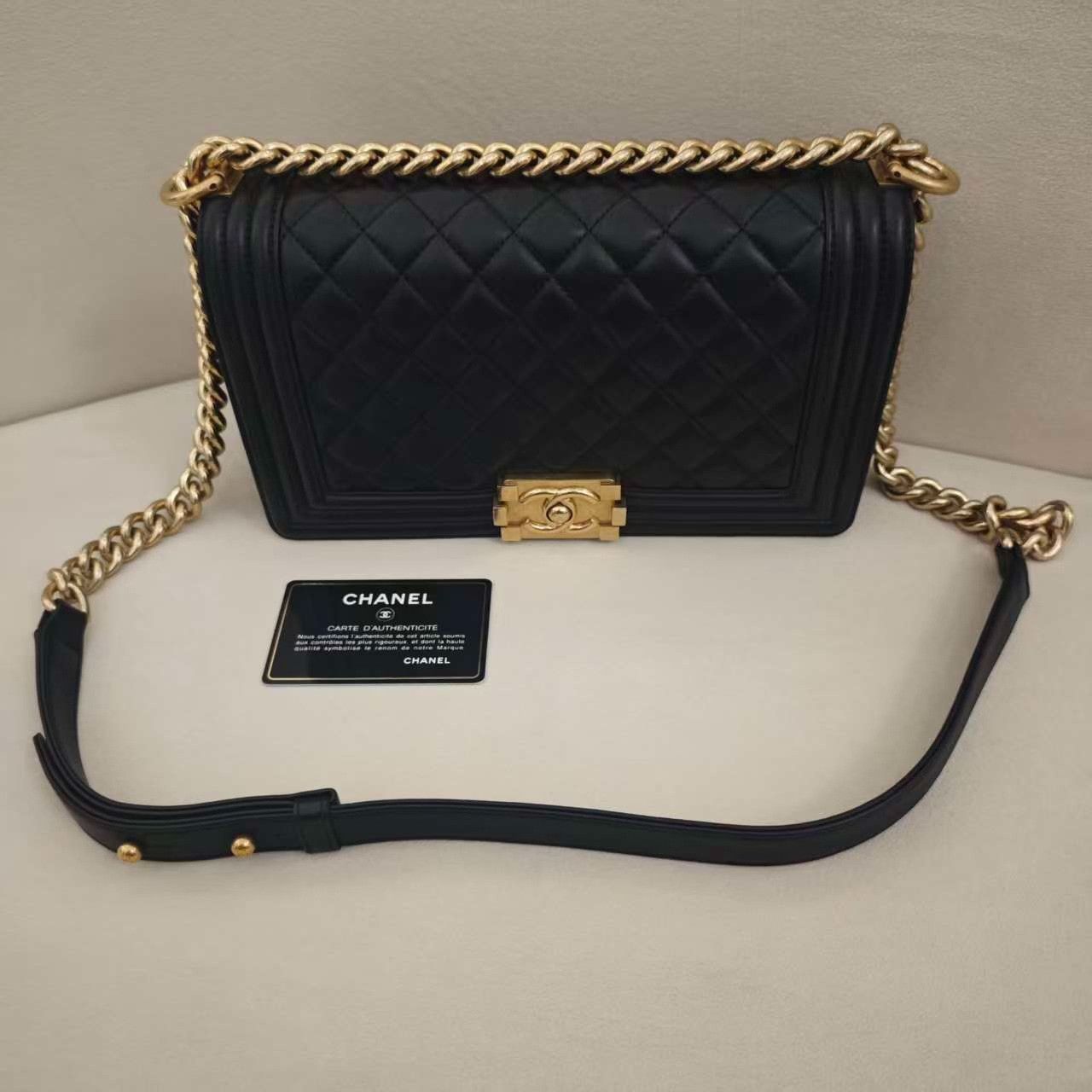 Chanel Chanel Black Gold Leboy Chain Bag Size ONE SIZE - 9 Thumbnail