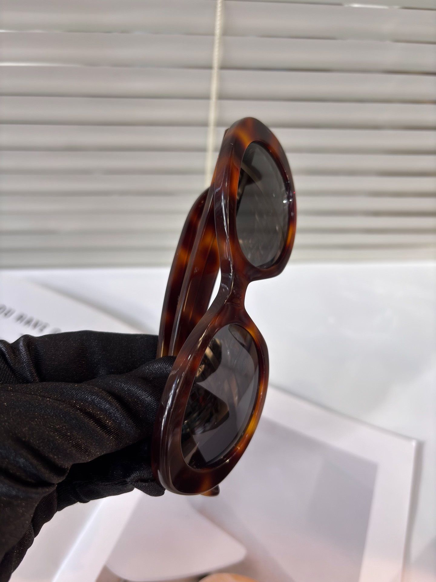Celine Celine Tortoiseshell Triomphe Sunglasses Size ONE SIZE - 3 Thumbnail