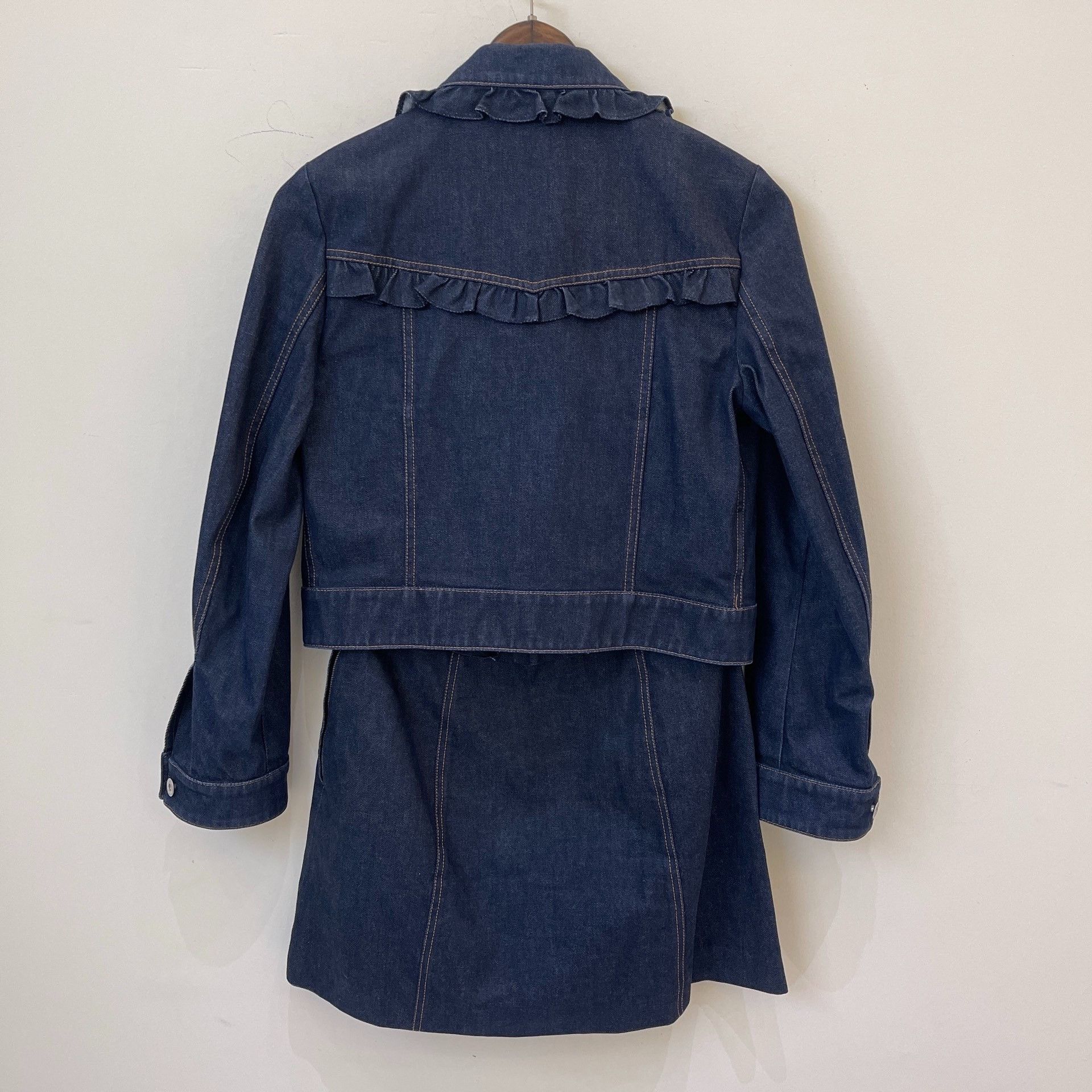 Miu Miu Miumiu Denim Ruffle Set Size S / US 4 / IT 40 - 2 Thumbnail