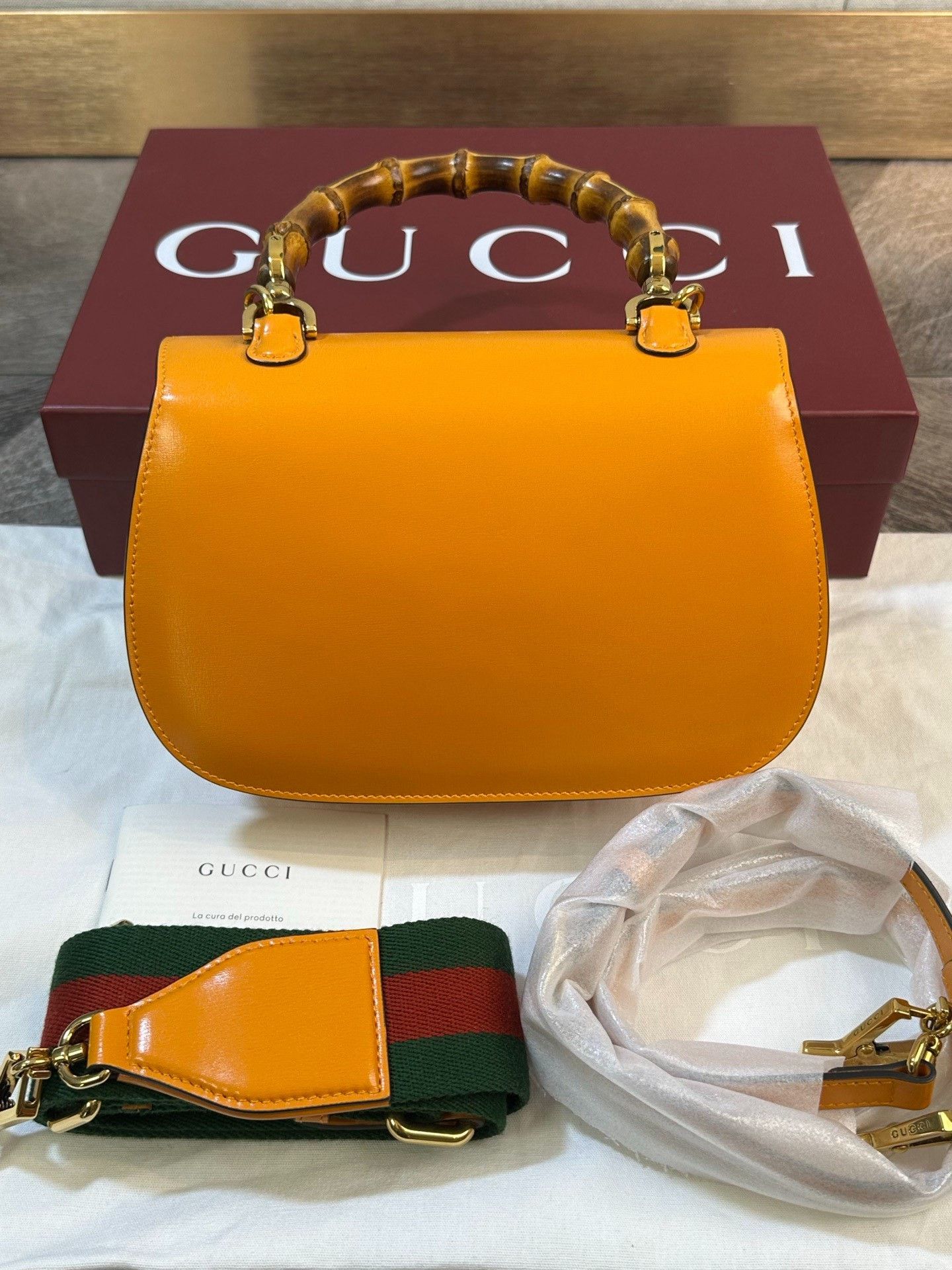 Gucci Gucci 1947 Orange Bamboo Bag Size ONE SIZE - 2 Thumbnail