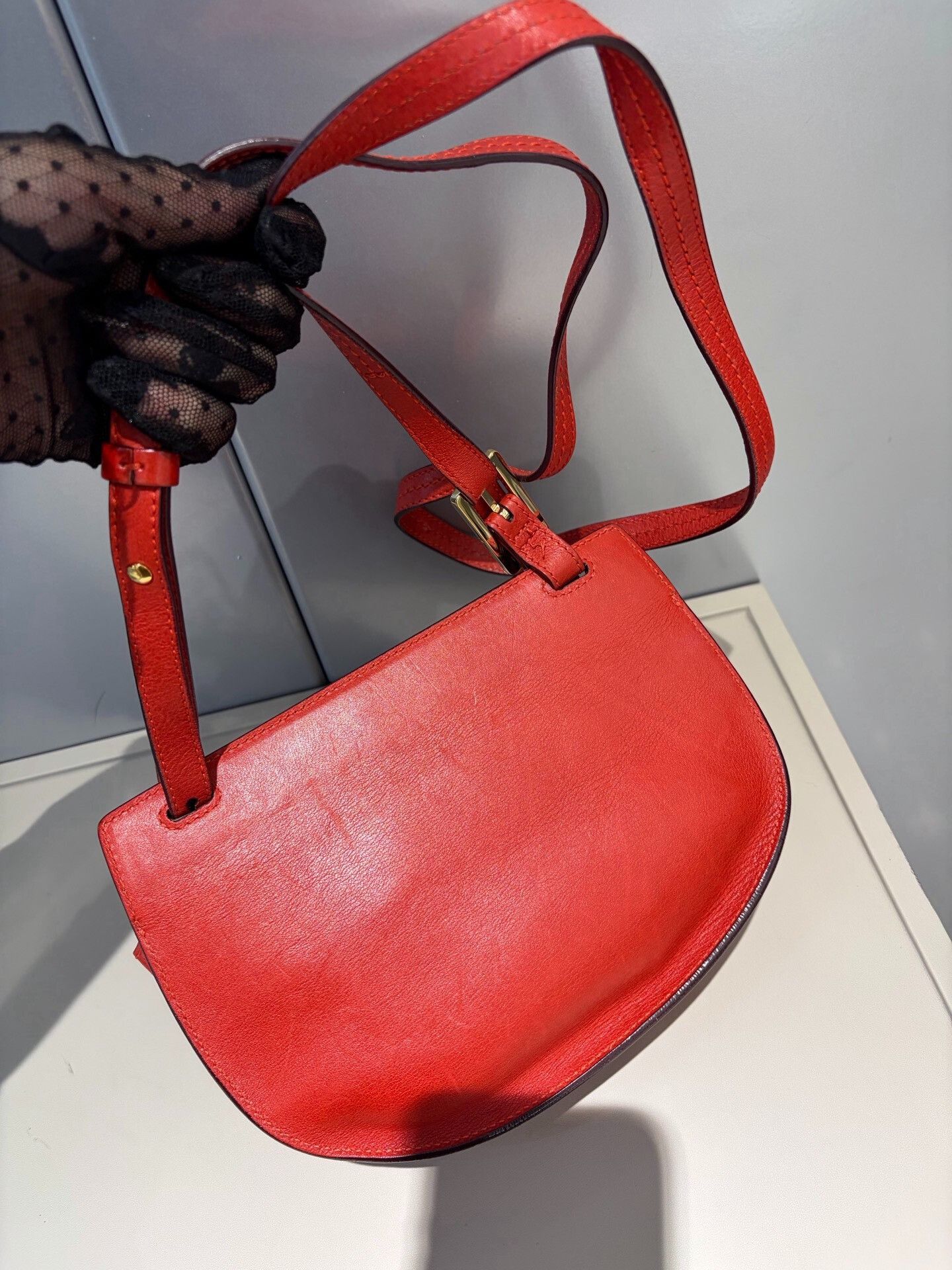 Chloe Chloe Red Leather Crescent Bag Size ONE SIZE - 5 Thumbnail
