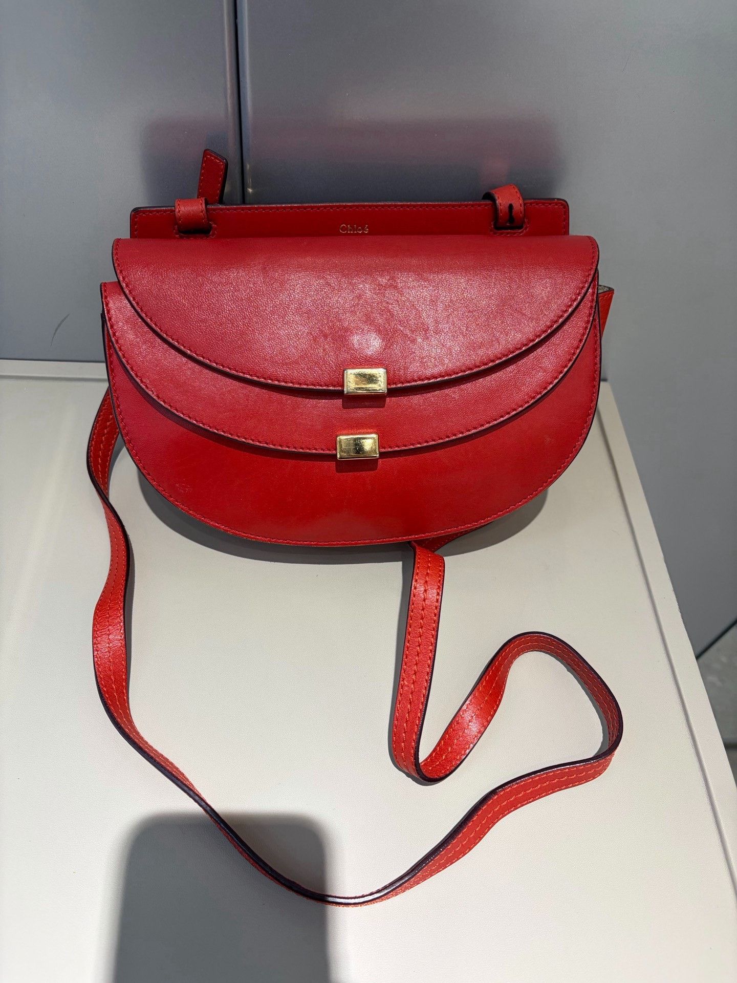 Chloe Chloe Red Leather Crescent Bag Size ONE SIZE - 2 Thumbnail