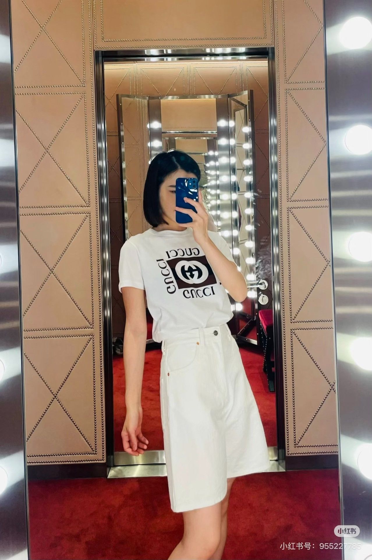 Gucci Gucci White T-Shirt with Interlocking Logo Size S / US 4 / IT 40 - 7 Thumbnail