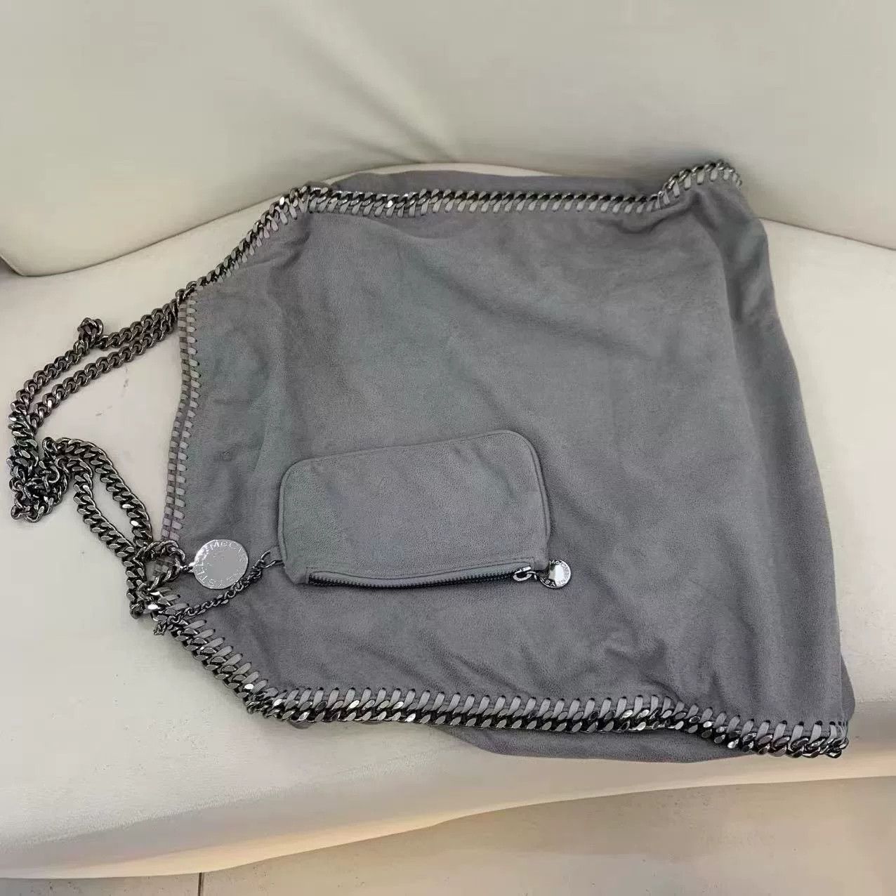 Stella McCartney Stella McCartney Gray Chain Shoulder Bag Size ONE SIZE - 9 Thumbnail