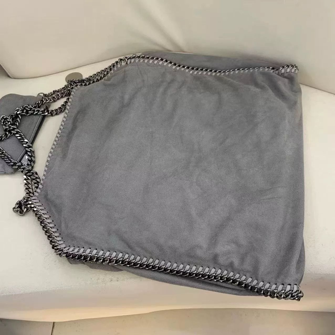 Stella McCartney Stella McCartney Gray Chain Shoulder Bag Size ONE SIZE - 7 Thumbnail