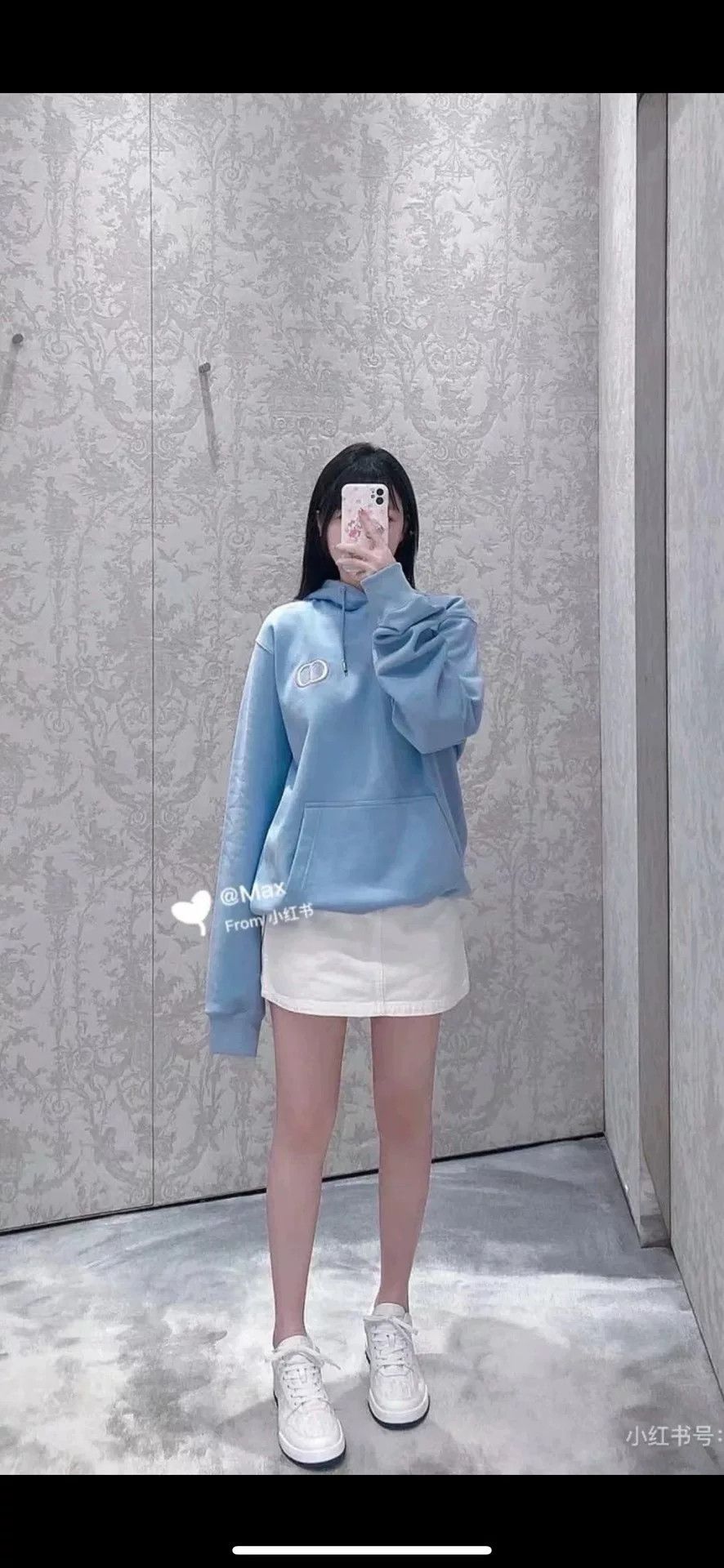 Dior Dior CD Embroidered Light Blue Hoodie Size US S / EU 44-46 / 1 - 4 Thumbnail