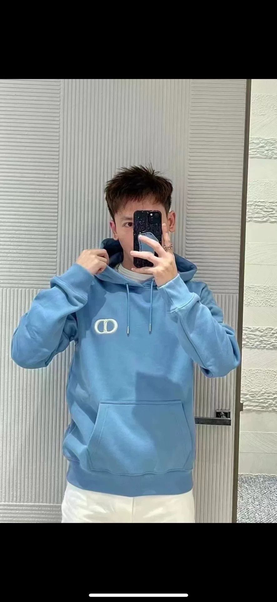 Dior Dior CD Embroidered Light Blue Hoodie Size US S / EU 44-46 / 1 - 5 Thumbnail