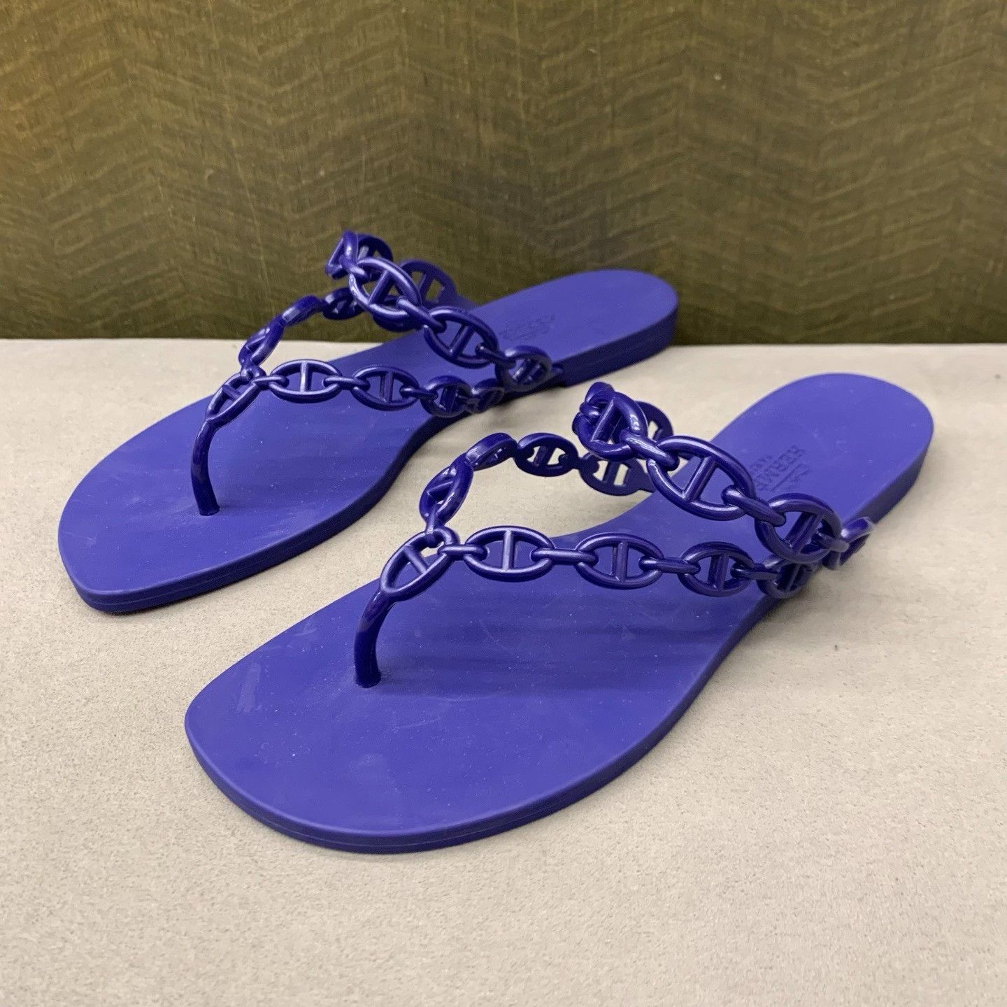 Hermes Hermes Blue Pig Nose Sandal Size US 7 / IT 37 - 2 Thumbnail