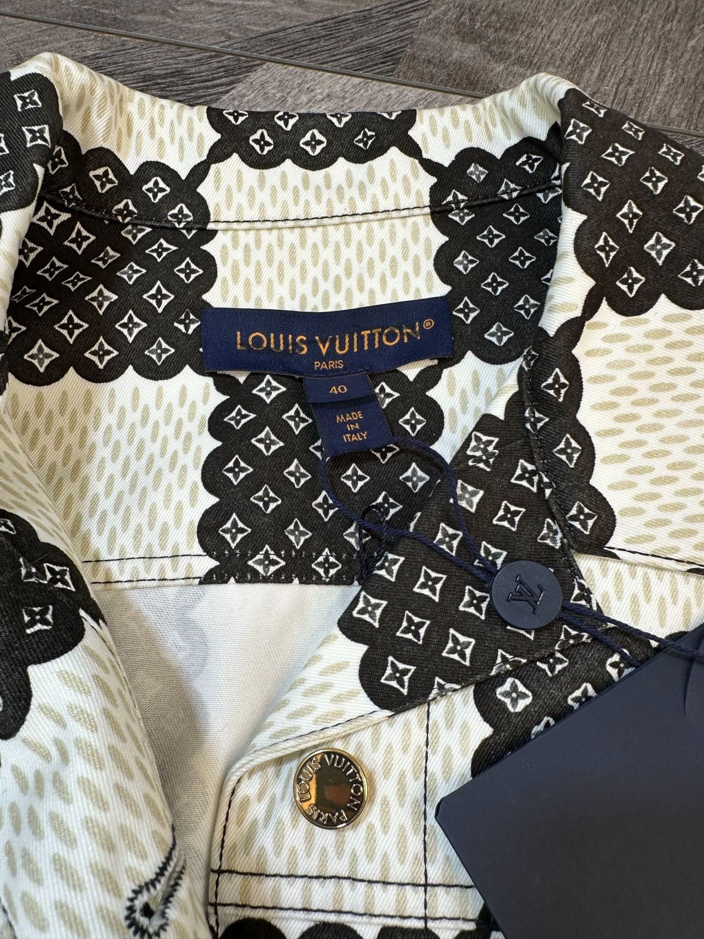 Louis Vuitton LV Black White Checkerboard Denim Jacket Size S / US 4 / IT 40 - 5 Thumbnail