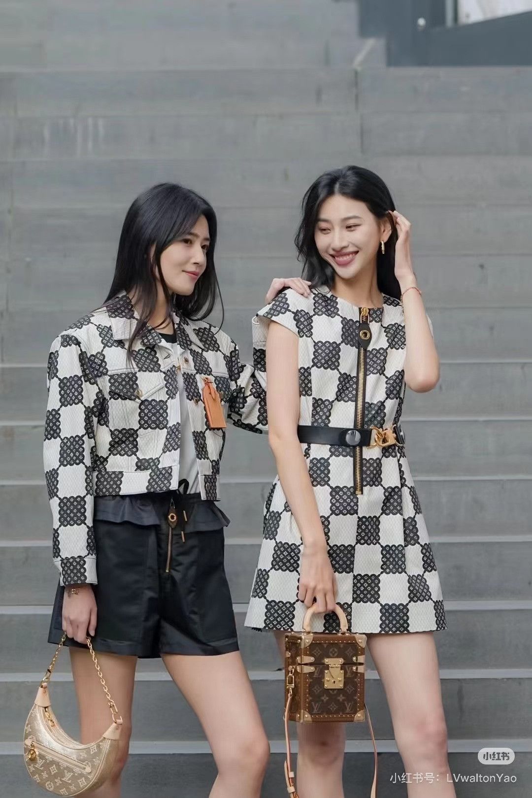 Louis Vuitton LV Black White Checkerboard Denim Jacket Size S / US 4 / IT 40 - 7 Thumbnail