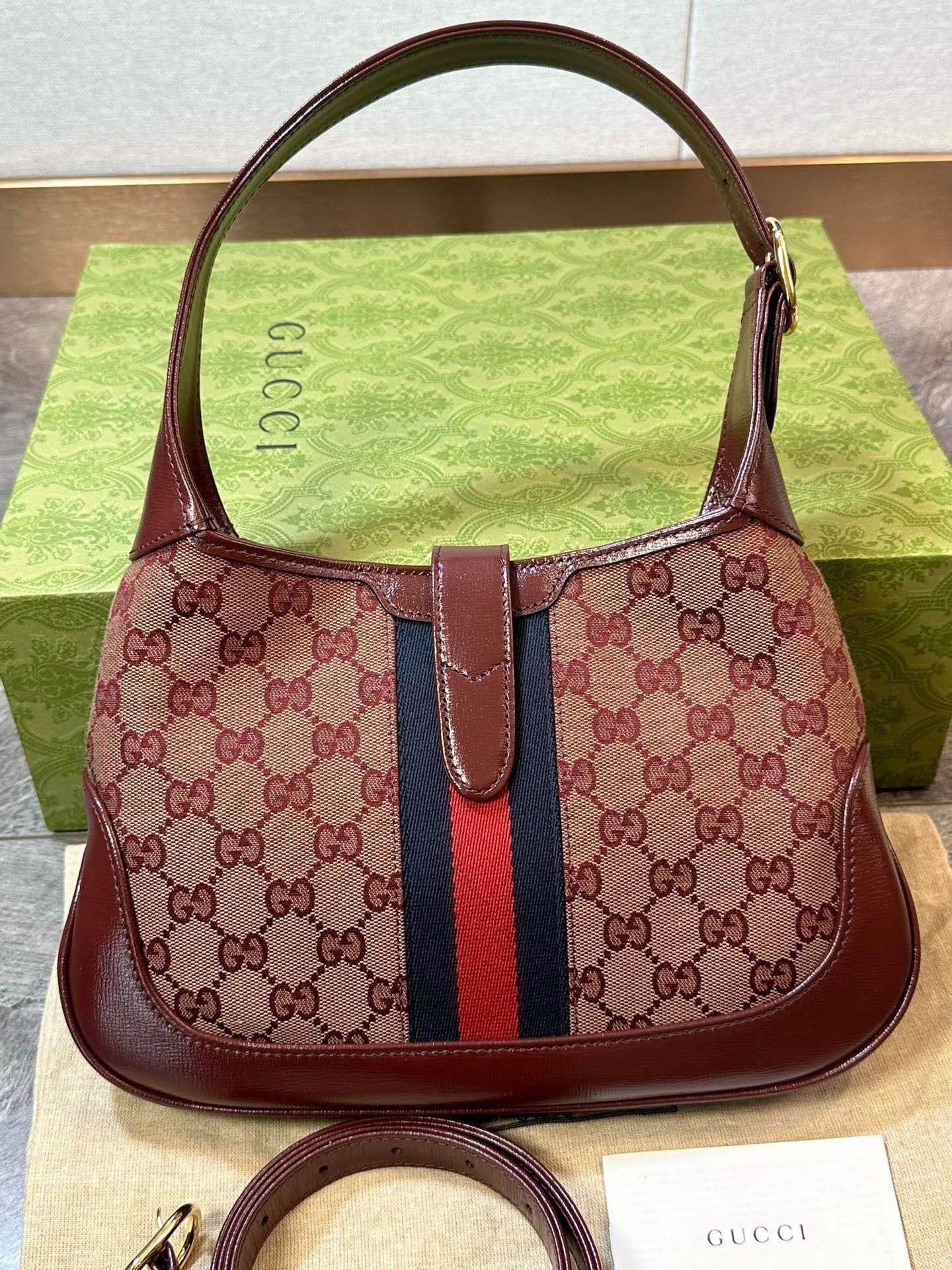 Gucci Gucci Jackie 1961 Red Denim Bag Size ONE SIZE - 5 Thumbnail