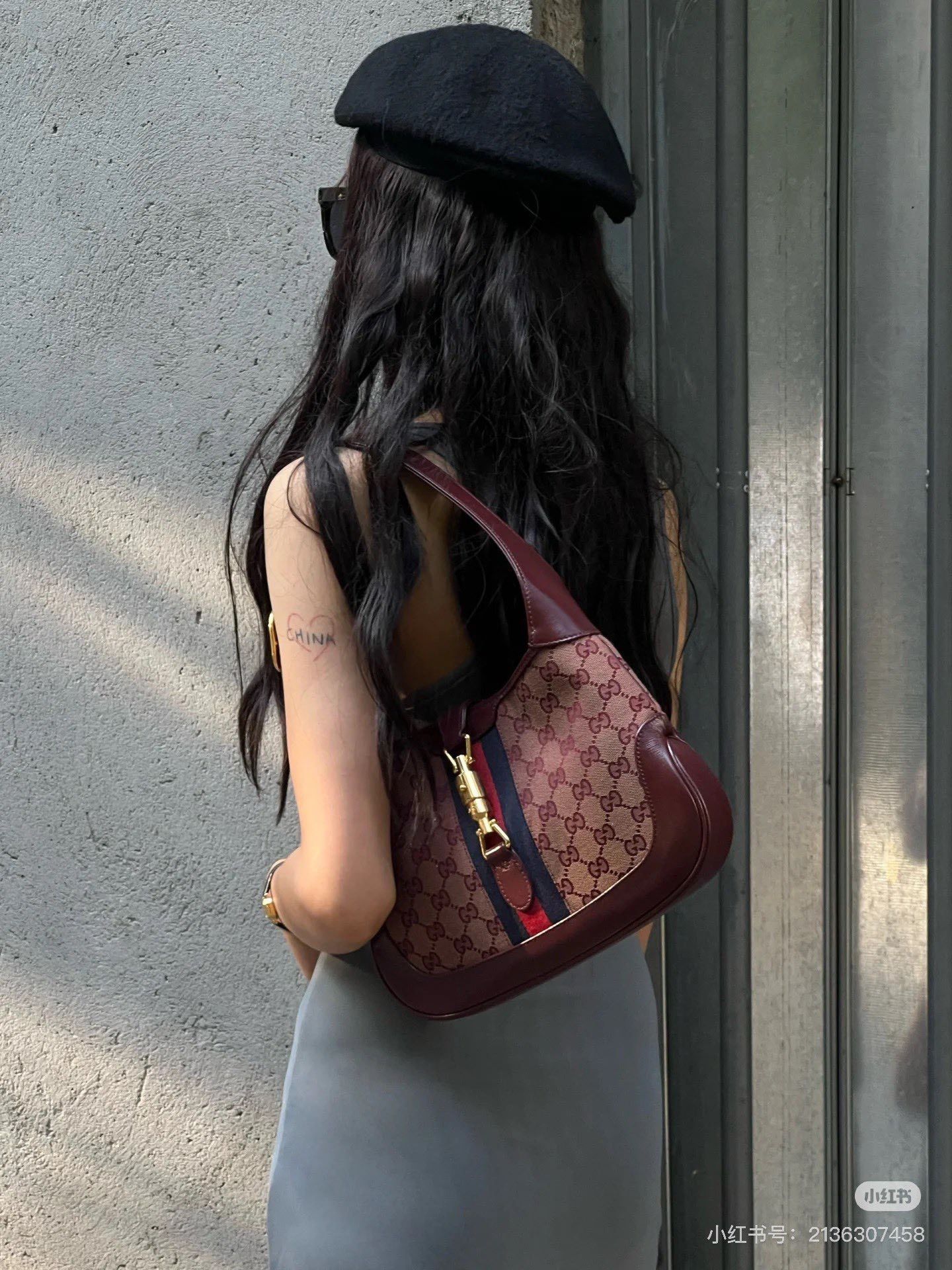 Gucci Gucci Jackie 1961 Red Denim Bag Size ONE SIZE - 9 Thumbnail