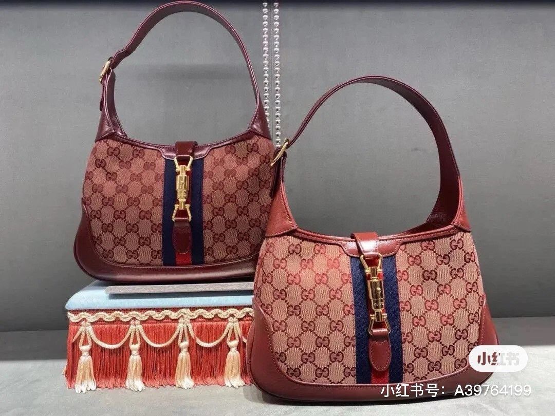 Gucci Gucci Jackie 1961 Red Denim Bag Size ONE SIZE - 3 Thumbnail