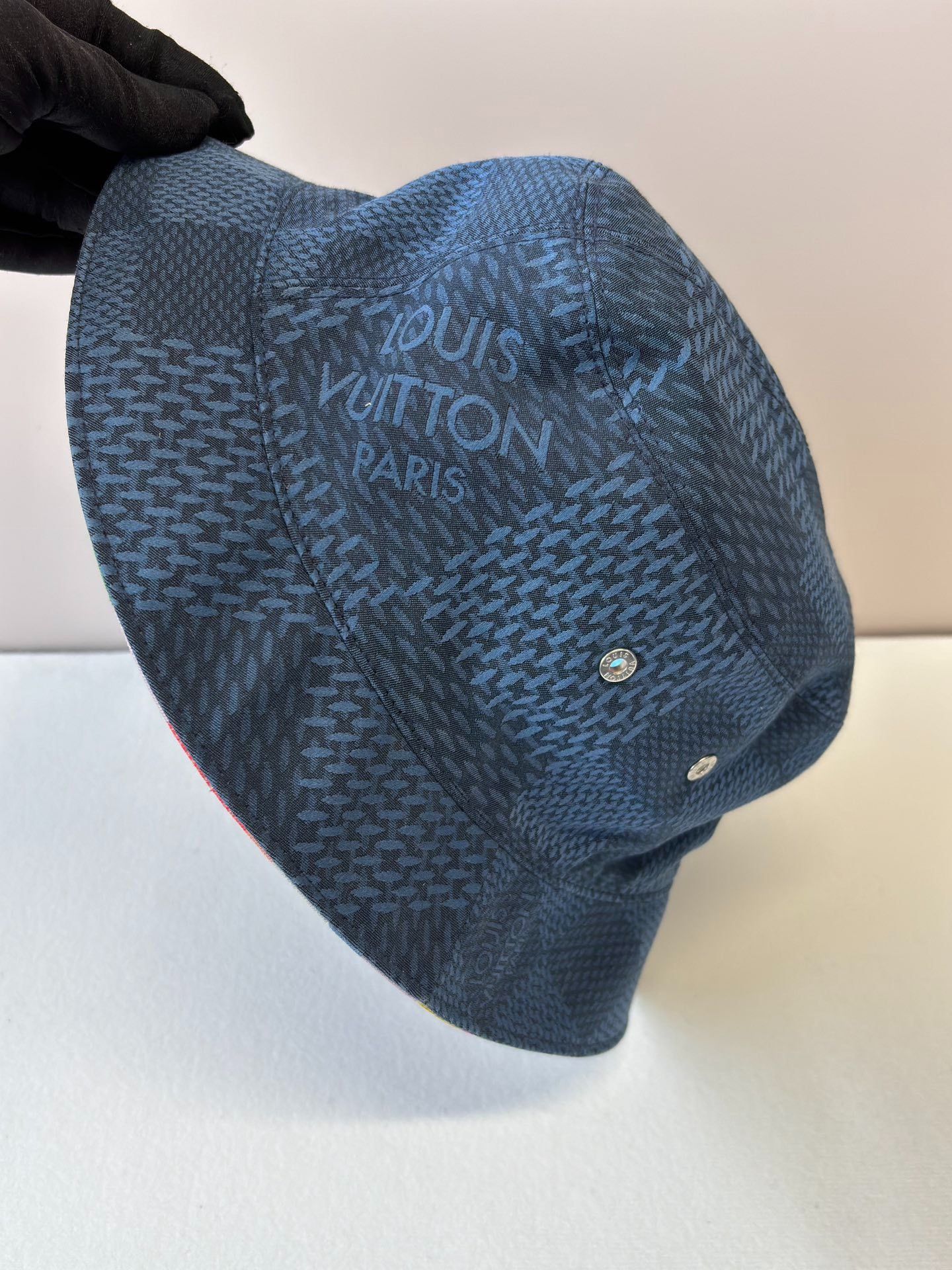 Louis Vuitton Louis Vuitton Blue Check Bucket Hat Size ONE SIZE - 3 Thumbnail