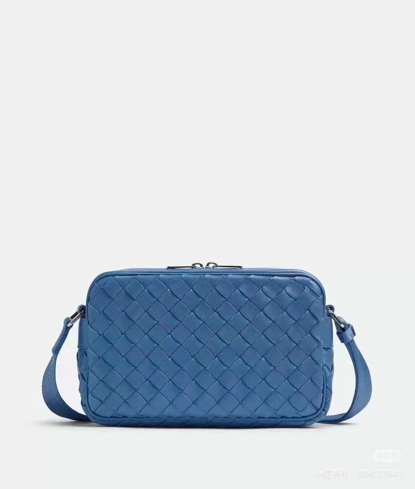 Bottega Veneta BV Blue Woven Camera Bag Size ONE SIZE - 7 Thumbnail